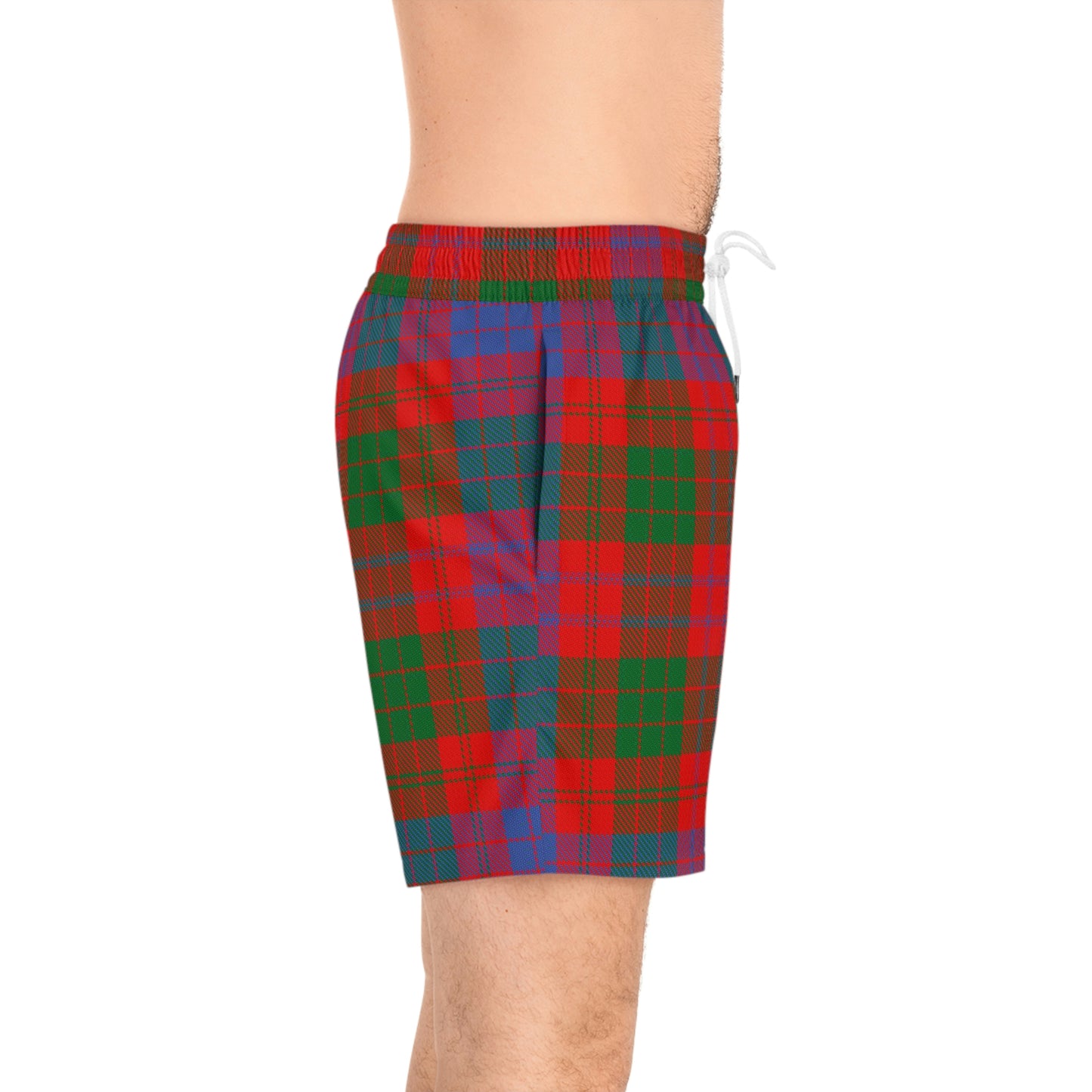 Clan Ross Tartan Men's Mid-Length Swim Shorts (AOP)