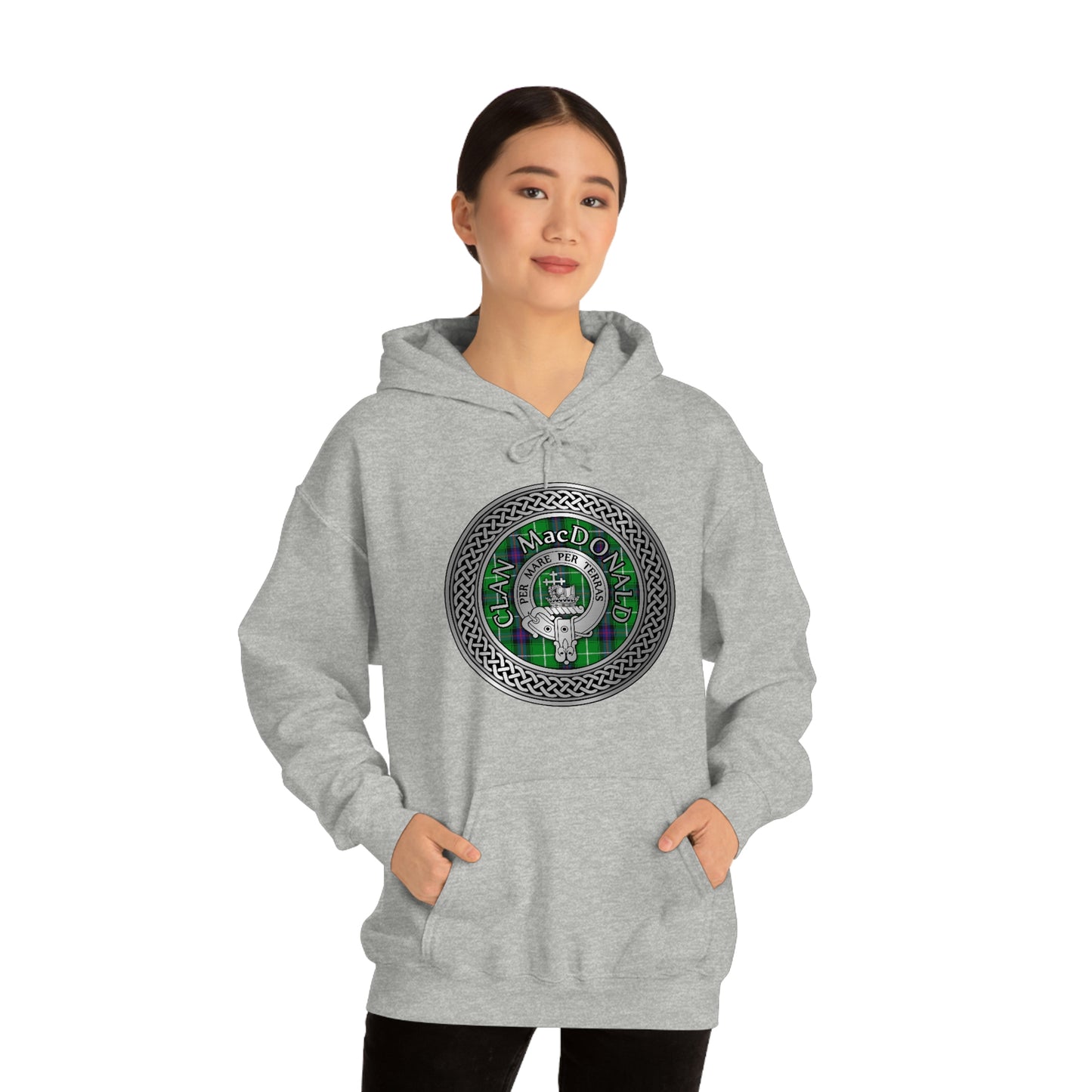 Clan MacDonald Crest & Tartan Unisex Heavy Blend™ Hooded Sweatshirt