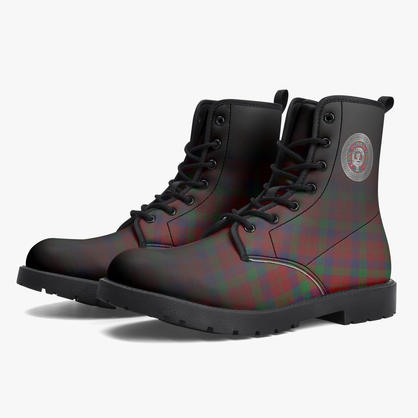 Clan Donnachaidh Crest & Tartan Leather Boots