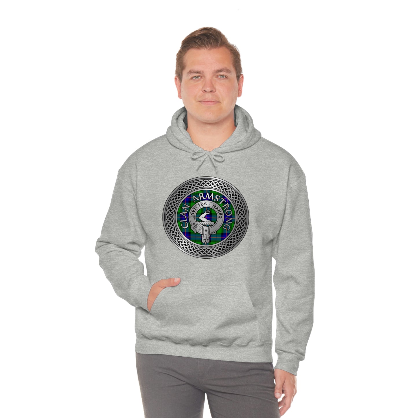 Clan Armstrong Crest & Tartan Unisex Heavy Blend™ Hooded Sweatshirt