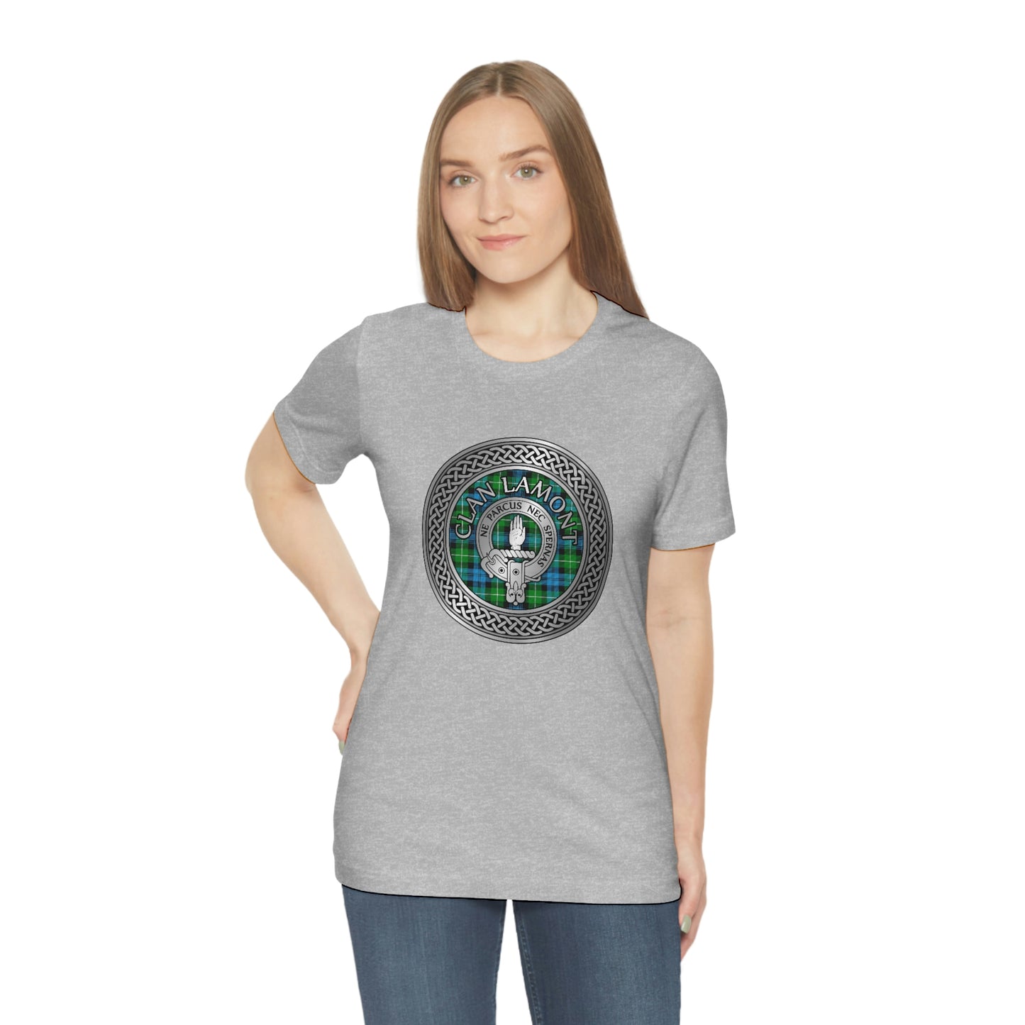 Clan Lamont Crest & Tartan Knot T-Shirt