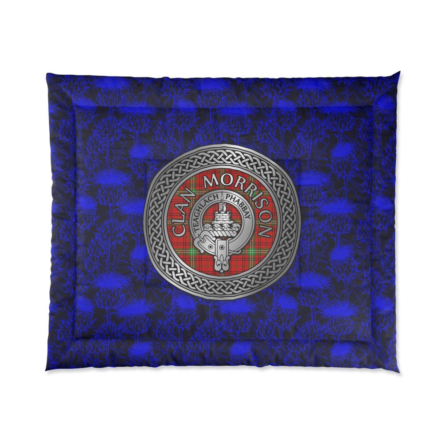 Clan Morrison Crest & Tartan Comforter