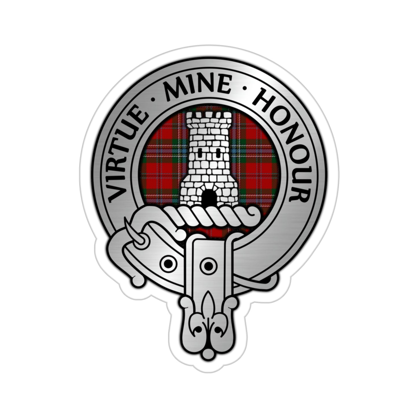 Clan MacLean Crest & Tartan Kiss-Cut Stickers