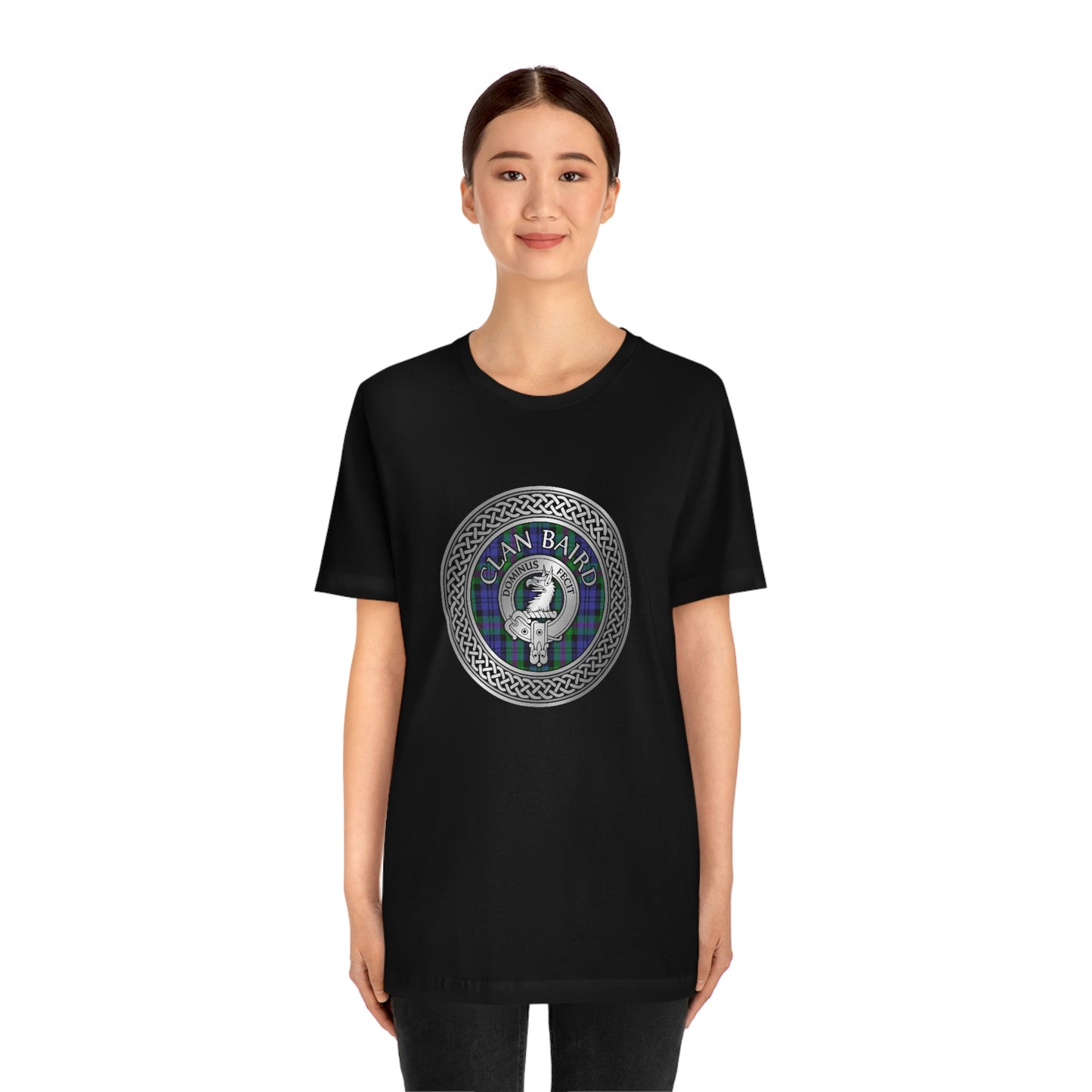 Clan Baird Crest & Tartan Knot T-Shirt