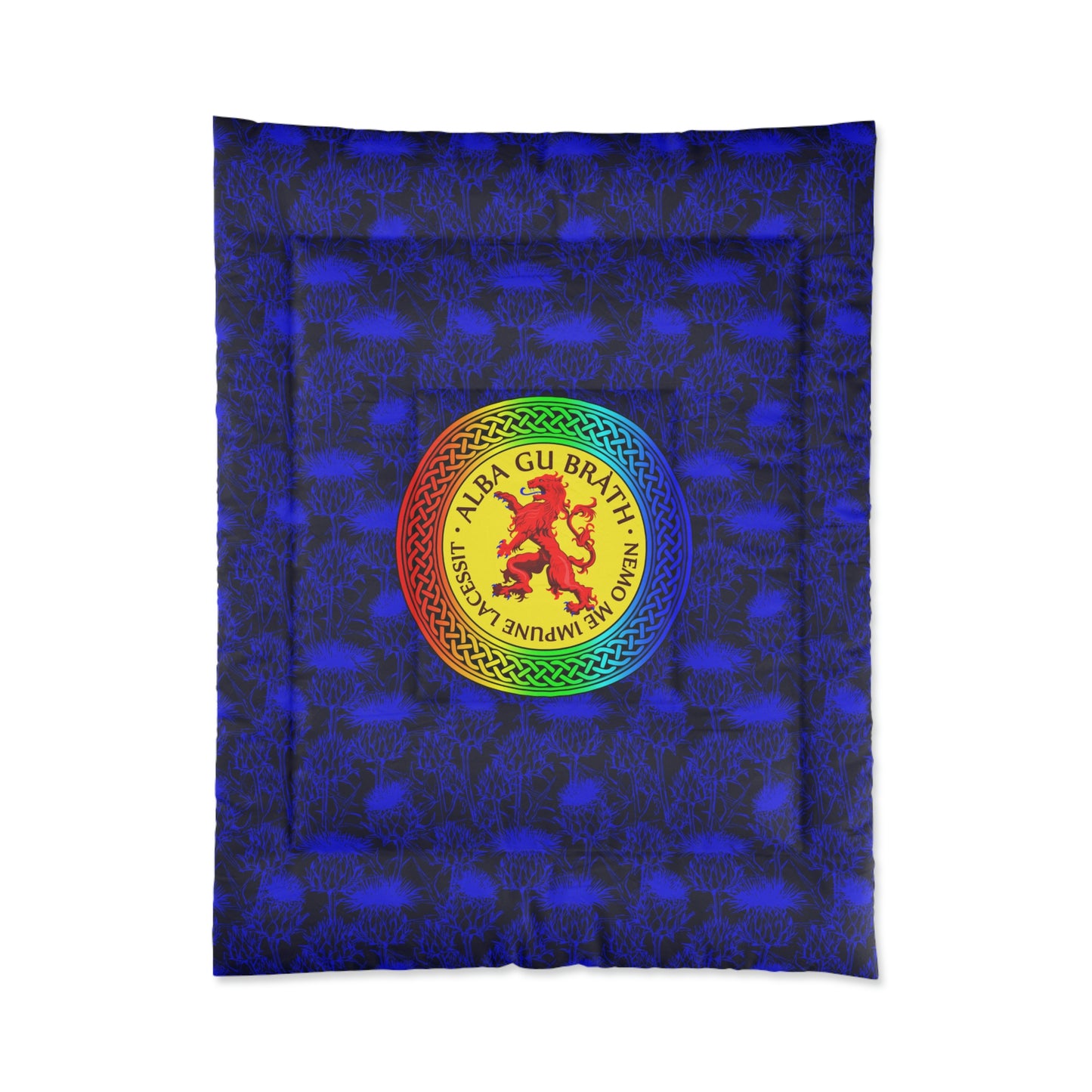 Alba Gu Brath Lion Rampant Rainbow Knot & Thistle Comforter