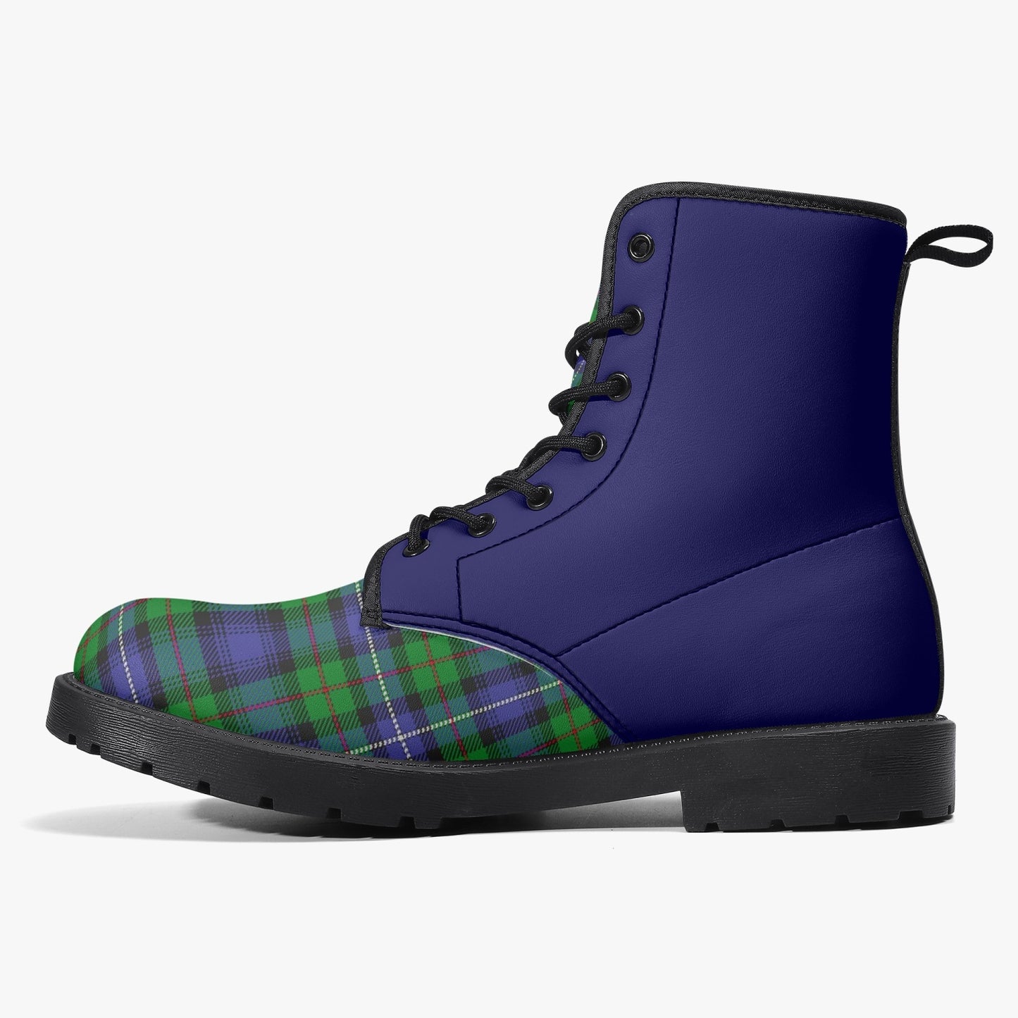 Clan Donnachaidh (Robertson) Crest & Hunting Tartan Leather Boots