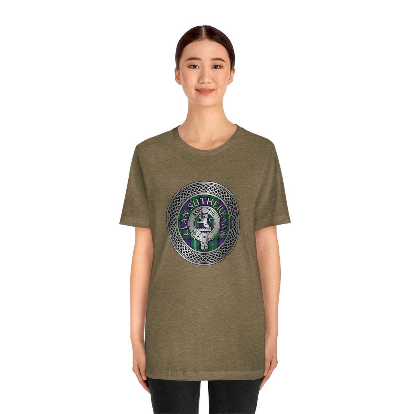 Clan Sutherland Crest & Tartan Knot T-Shirt