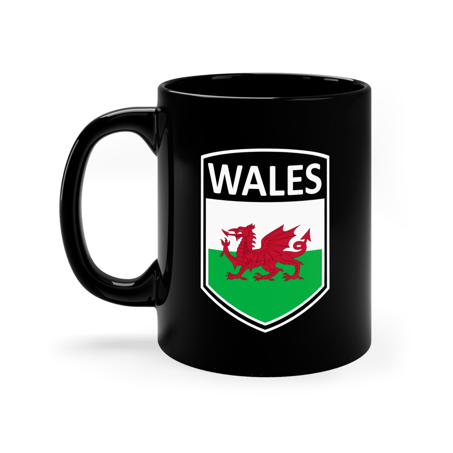 Celtic Nations - Wales 11oz Black Mug