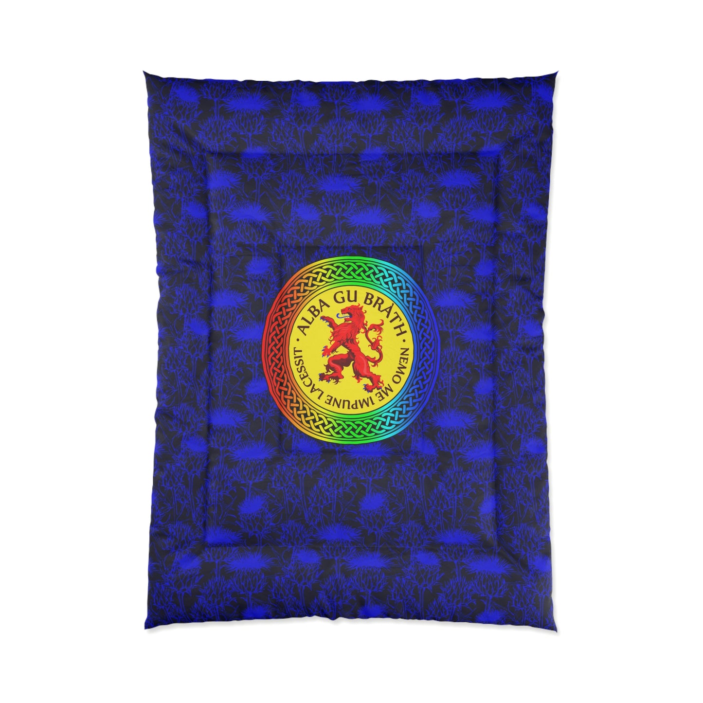 Alba Gu Brath Lion Rampant Rainbow Knot & Thistle Comforter