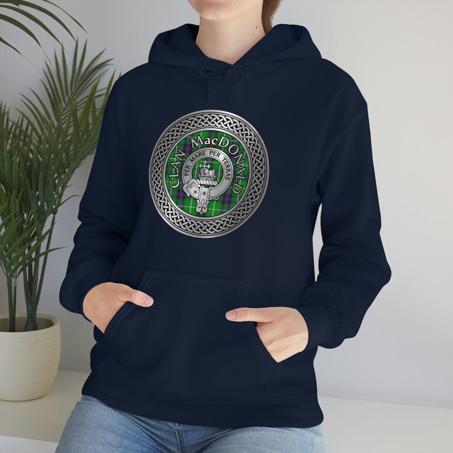 Clan MacDonald Crest & Tartan Unisex Heavy Blend™ Hooded Sweatshirt