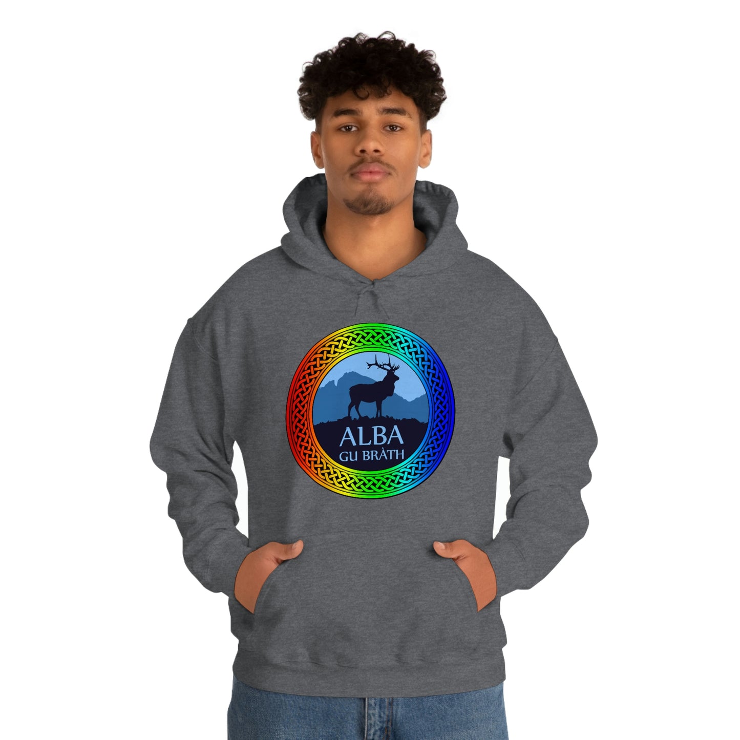 Alba Gu Brath Rainbow Knot Unisex Heavy Blend™ Hooded Sweatshirt