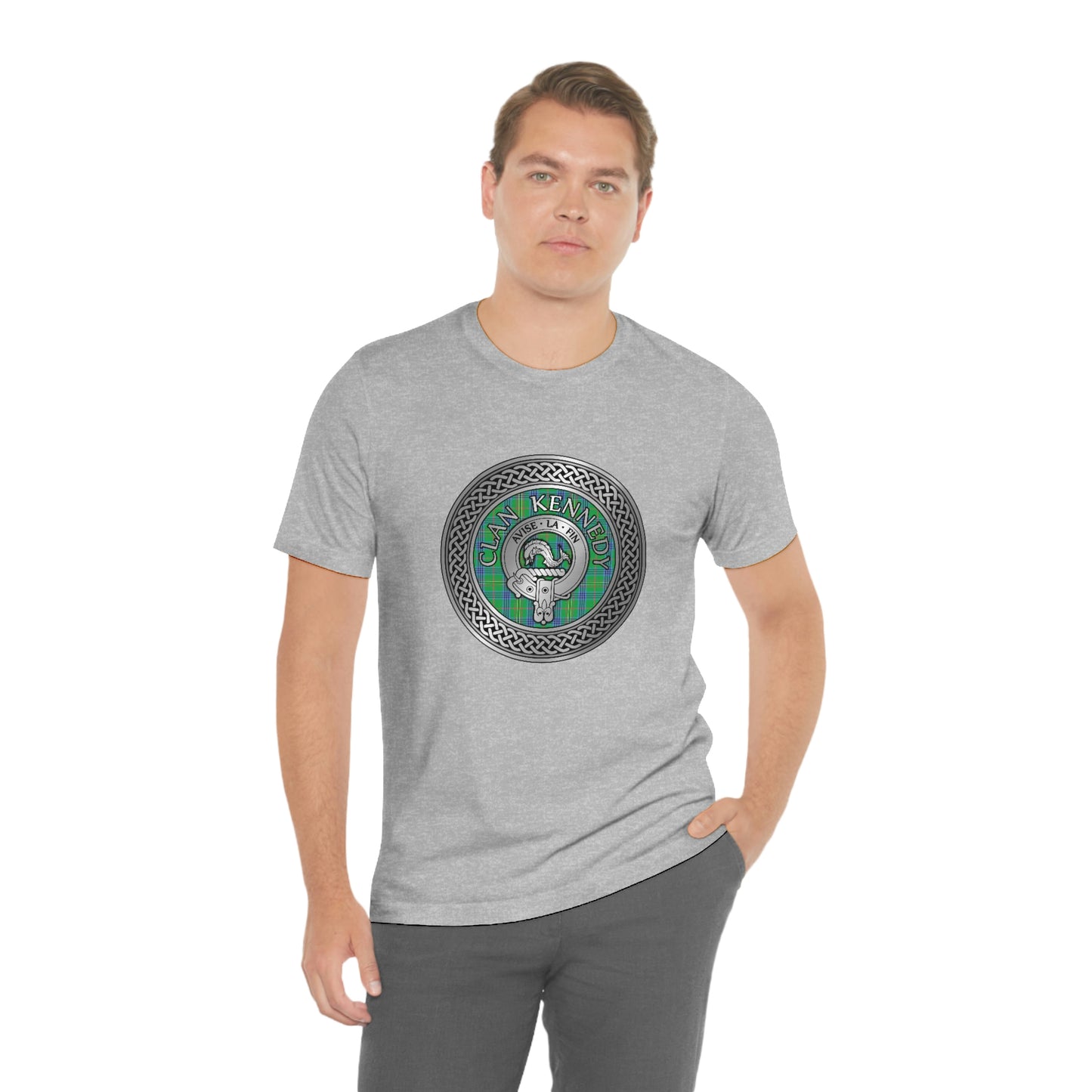 Clan Kennedy Crest & Tartan Knot T-Shirt