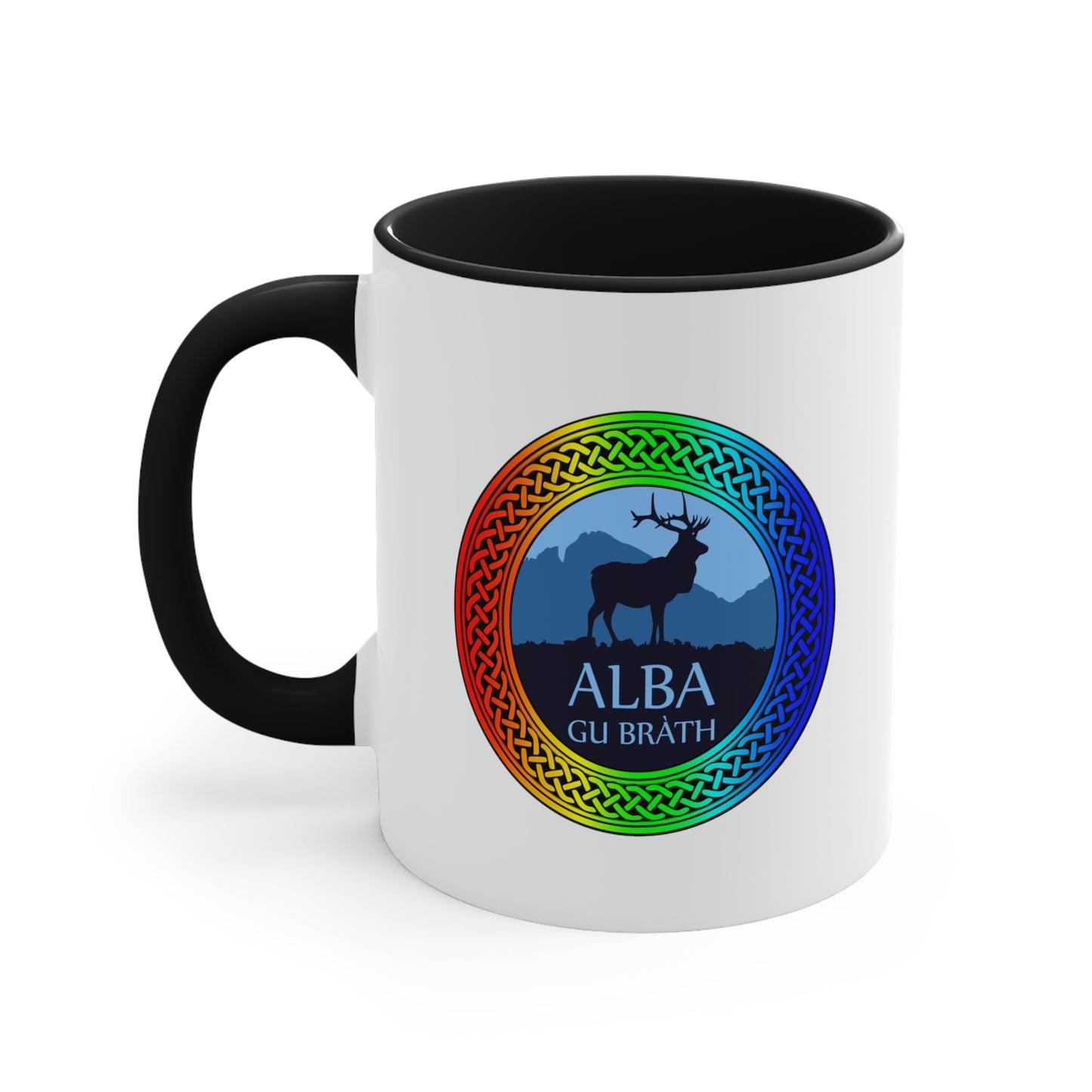 Alba Gu Brath Rainbow Knot Accent Coffee Mug, 11oz