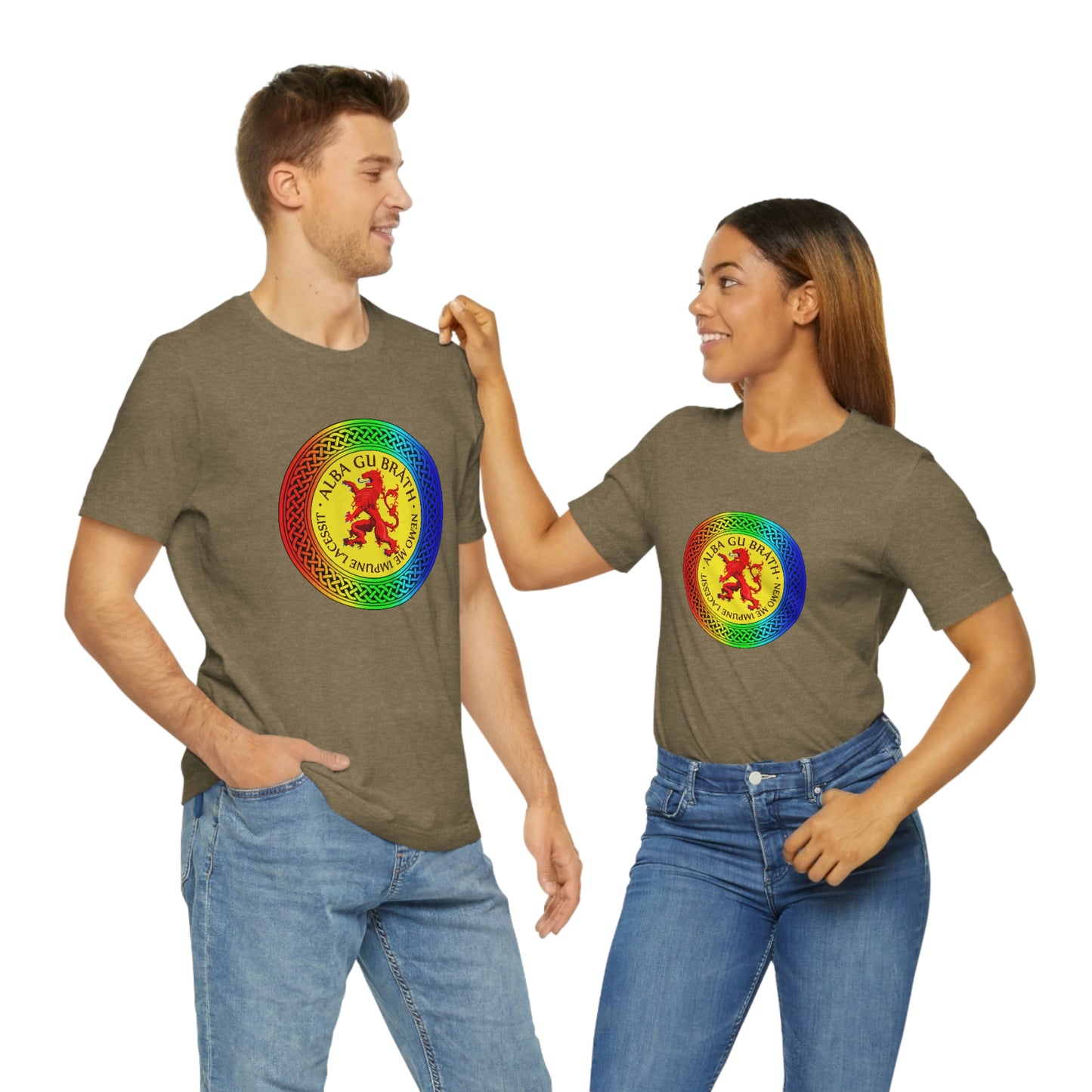 Alba Gu Brath Lion Rampant Rainbow Knot T-Shirt