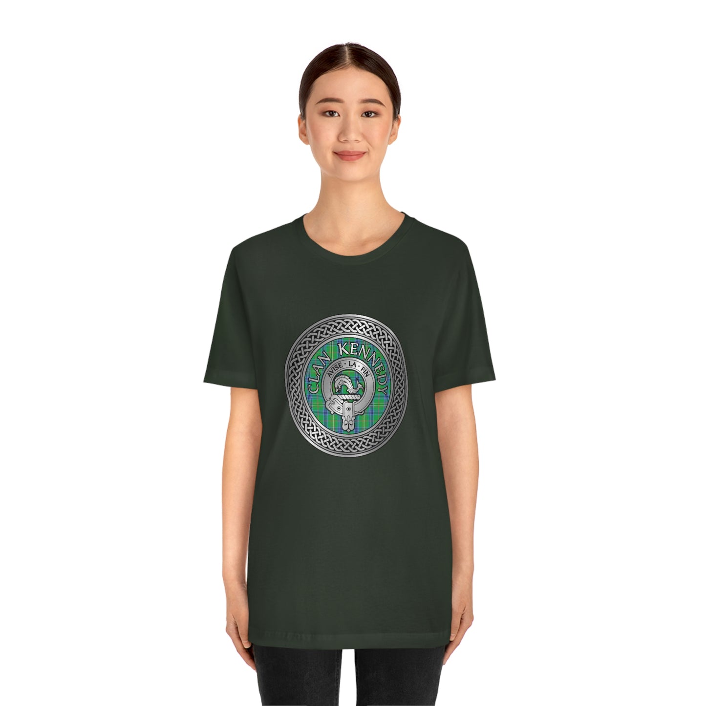 Clan Kennedy Crest & Tartan Knot T-Shirt