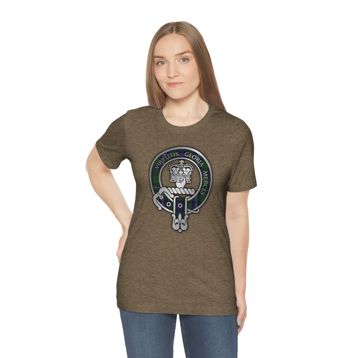 Clan Donnachaidh (Robertson) Hunting Tartan Crest T-Shirt