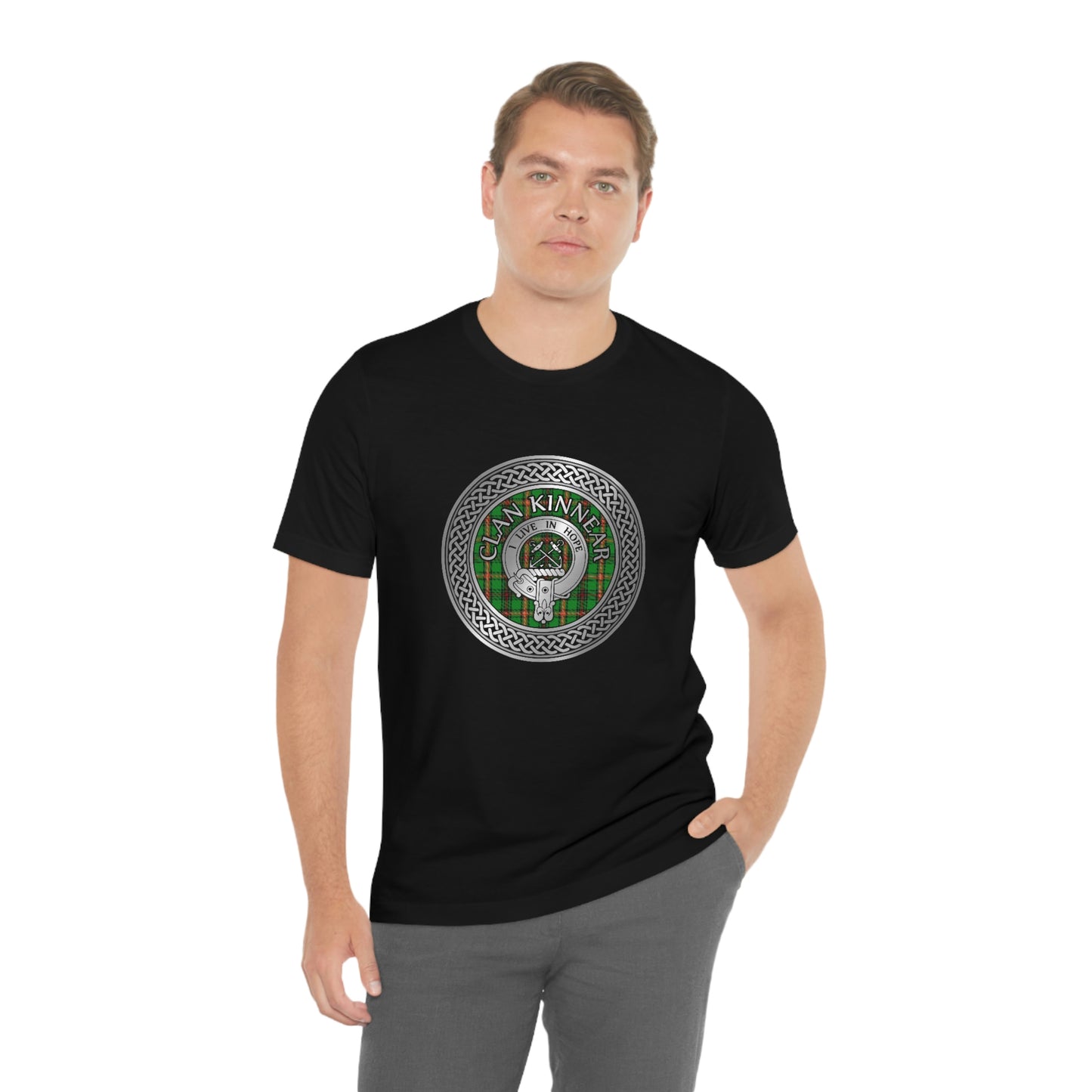 Clan Kinnear Crest & Tartan Knot T-Shirt