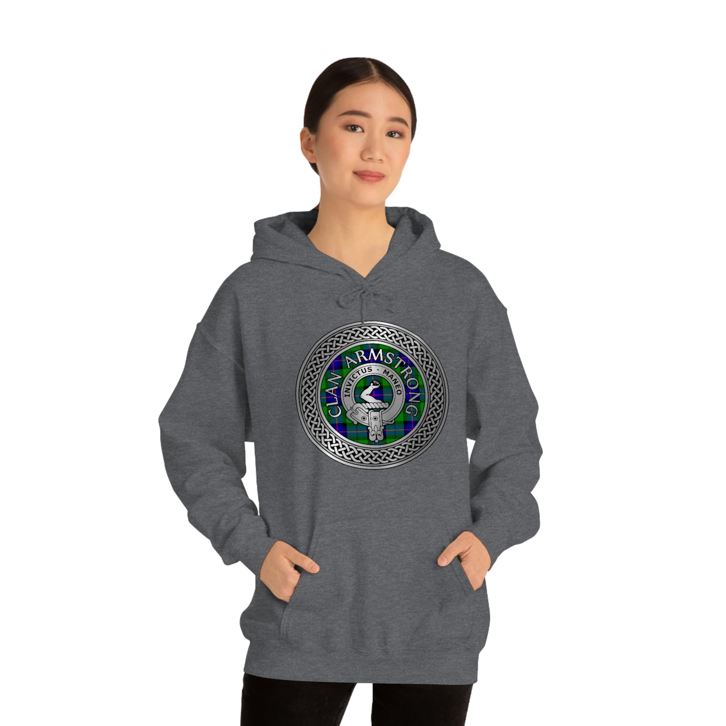 Clan Armstrong Crest & Tartan Unisex Heavy Blend™ Hooded Sweatshirt