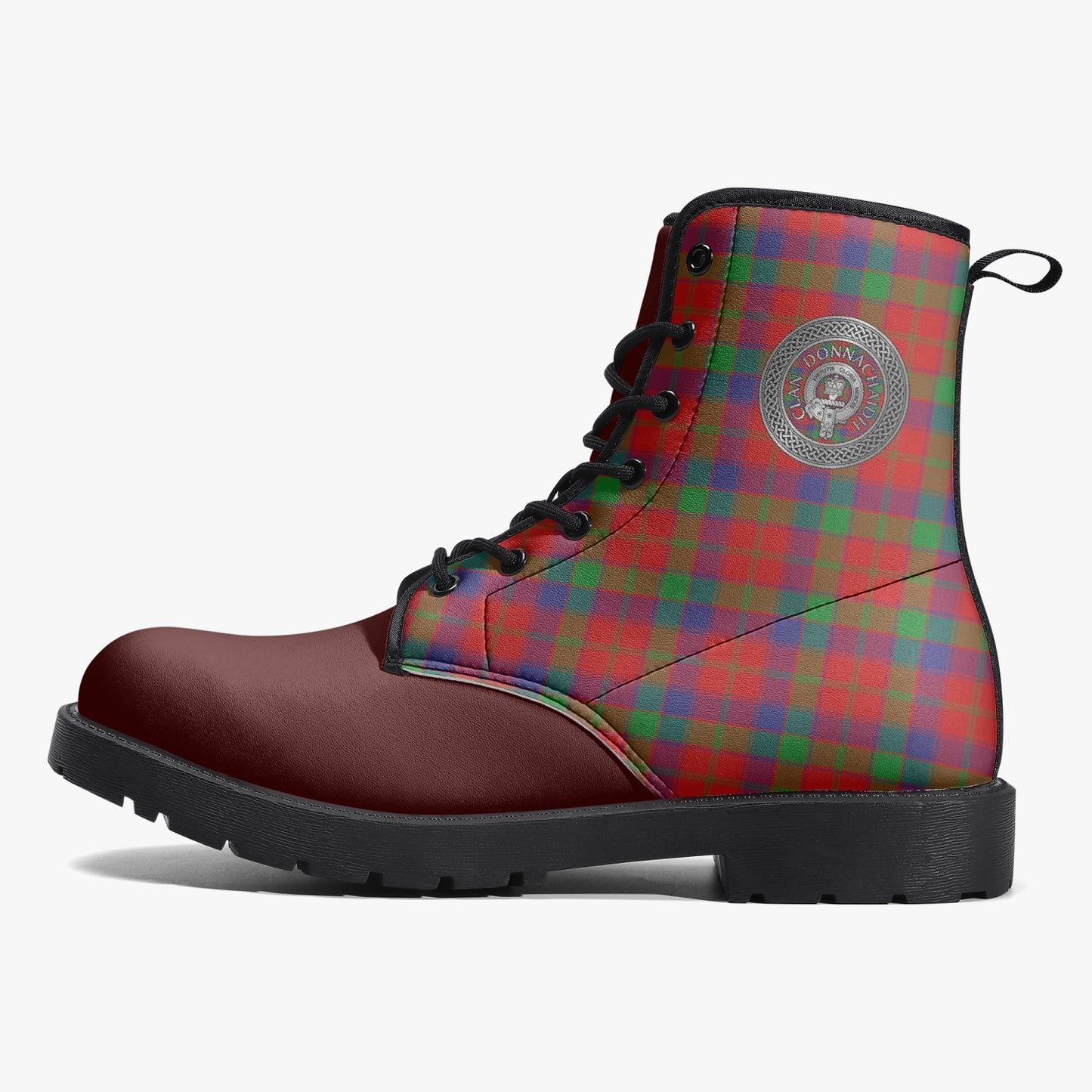 Clan Donnachaidh (Robertson) Crest & Tartan Leather Boots