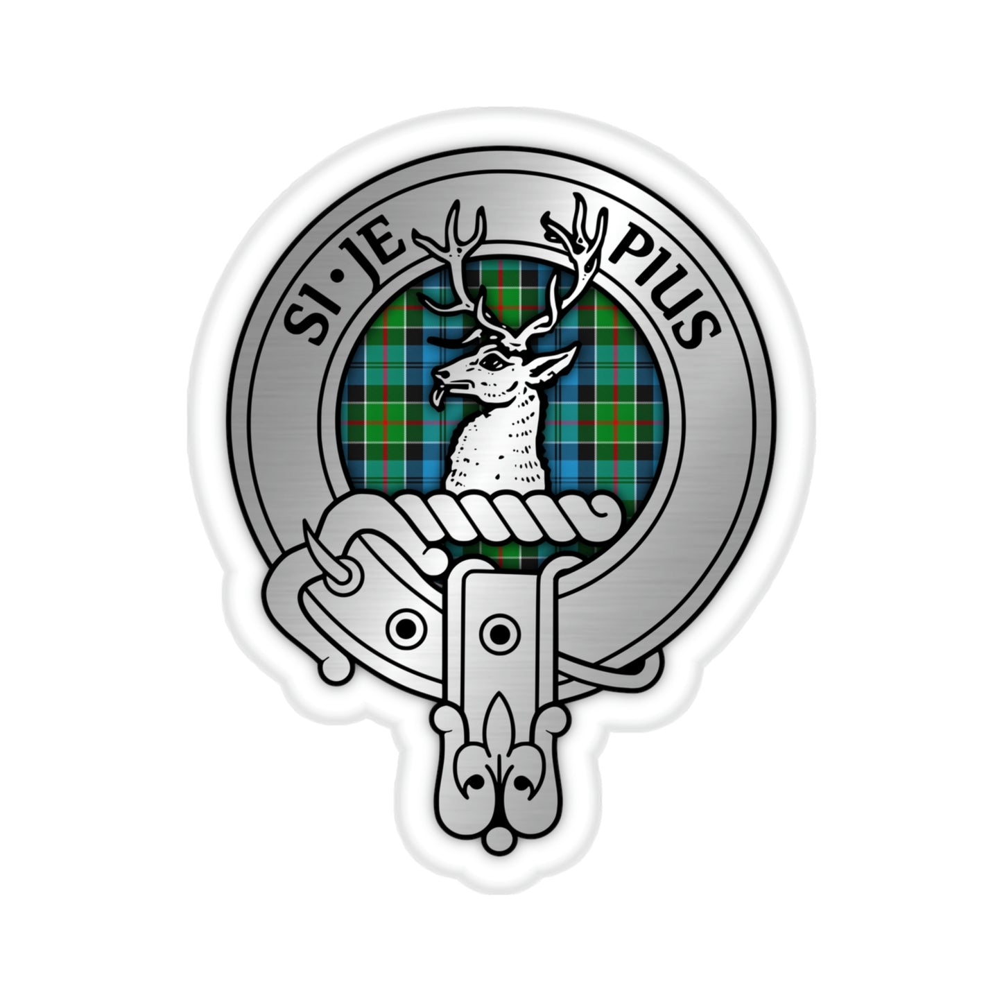 Clan Colquhoun Crest & Tartan Kiss-Cut Stickers