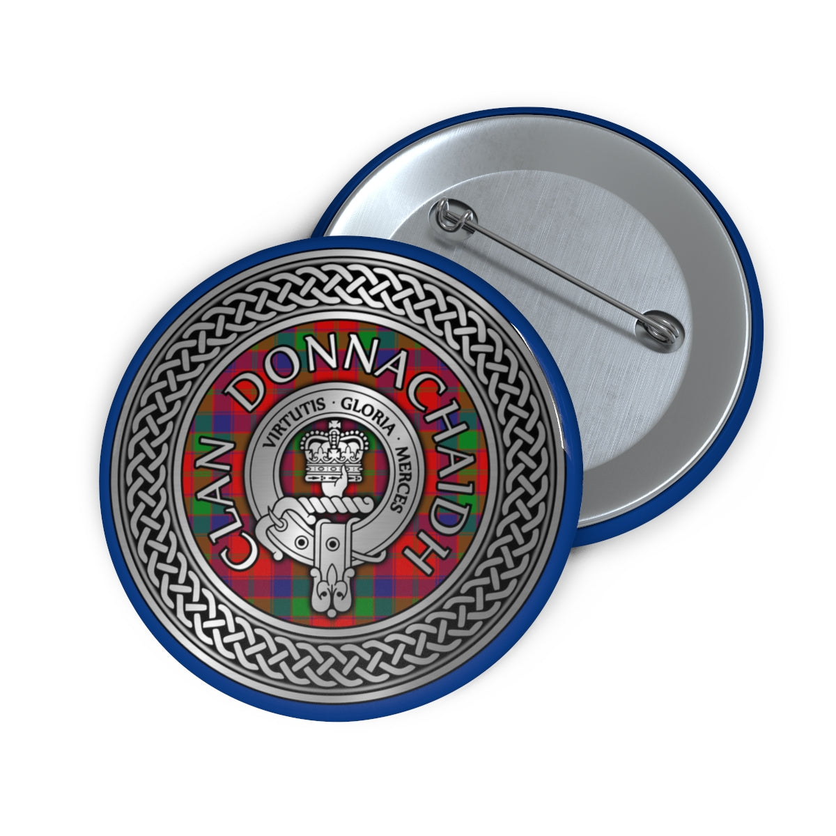 Clan Donnachaidh Crest & Tartan Pin Buttons