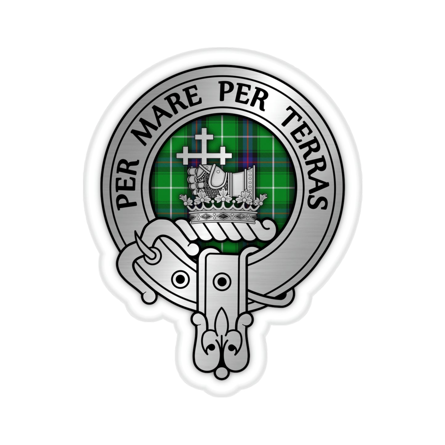 Clan MacDonald Crest & Tartan Kiss-Cut Stickers