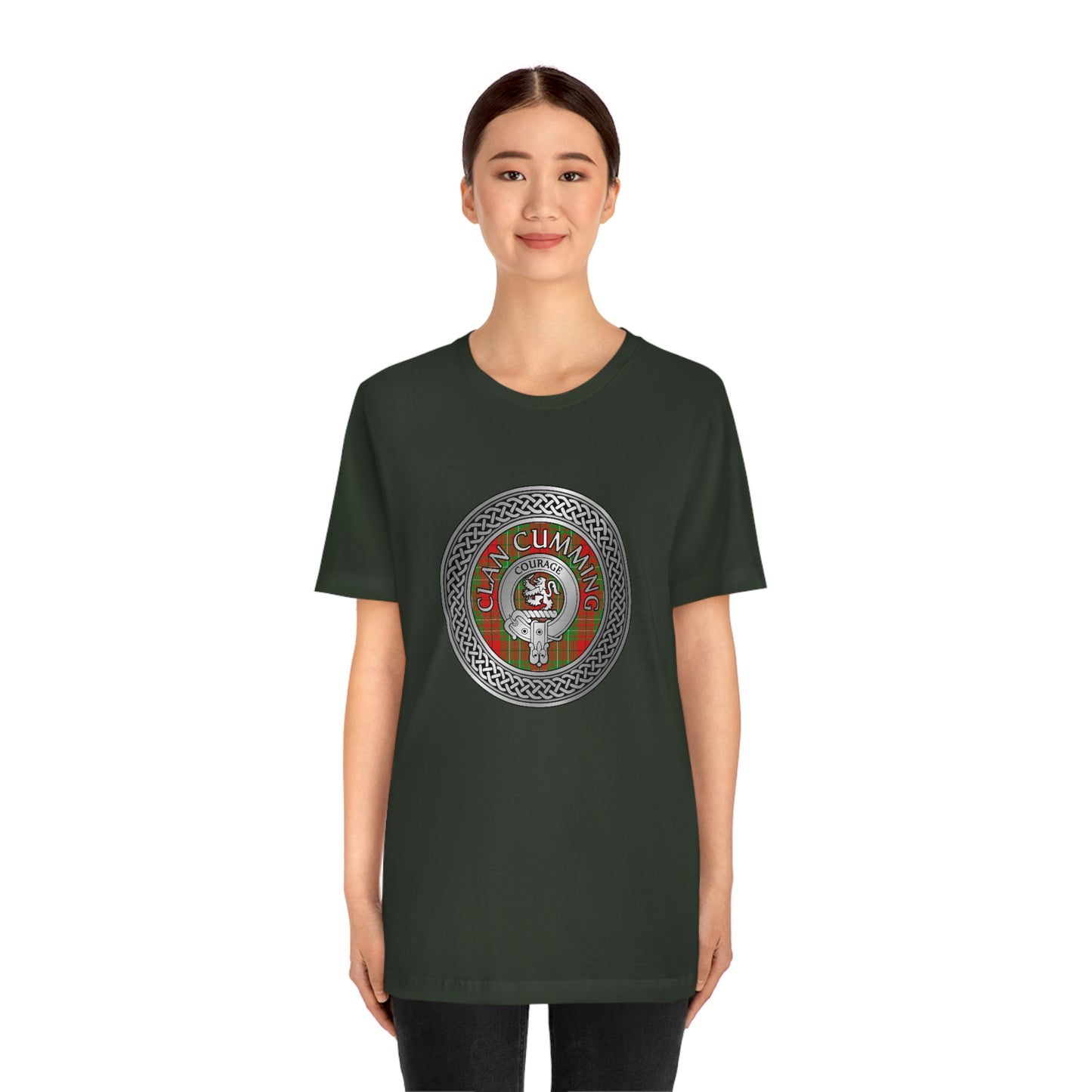 Clan Cumming Crest & Tartan Knot T-Shirt