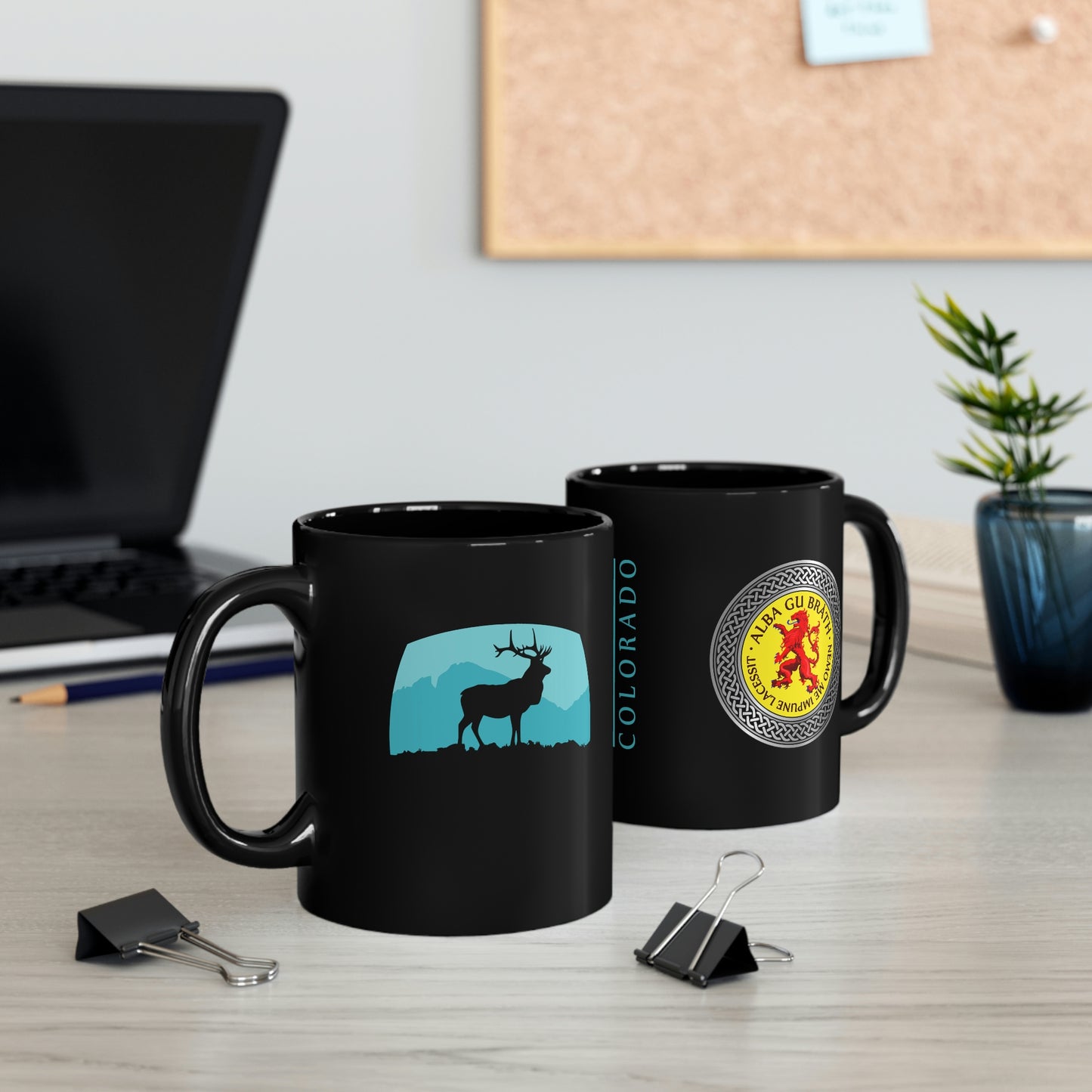 Demo - Estes Park / Alba Gu Brath Crest 11oz Black Mug