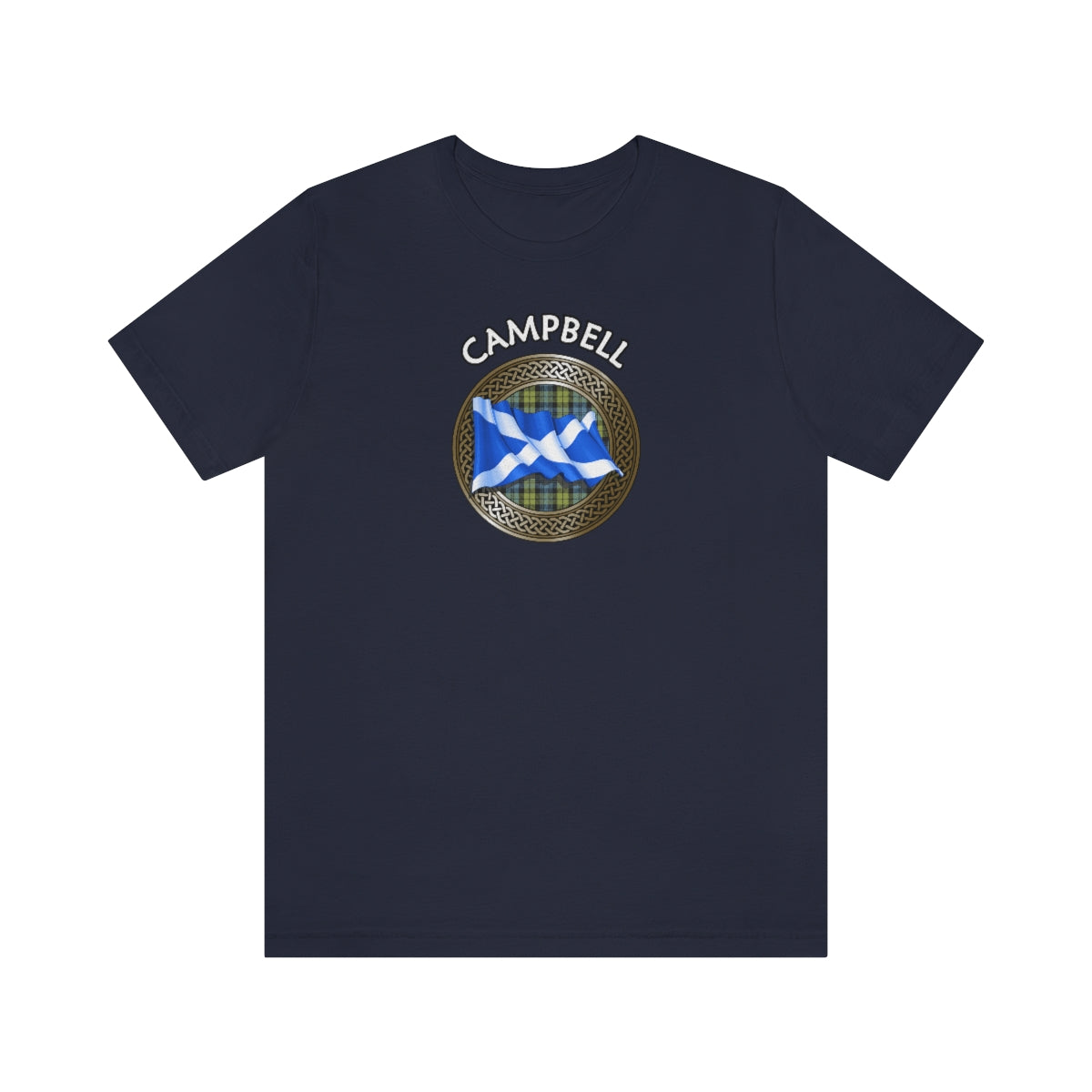 Clan Campbell Tartan Knot & Flag T-Shirt