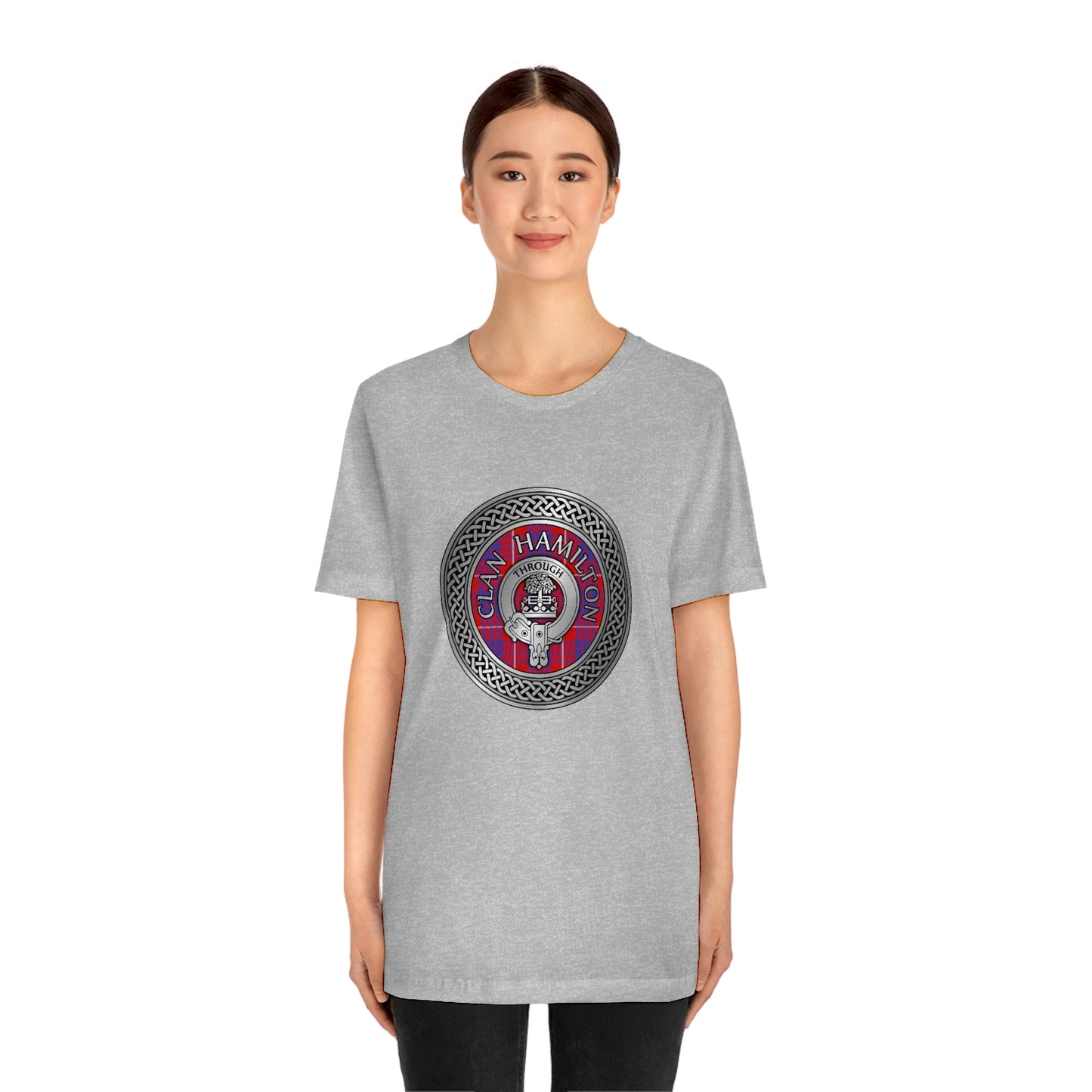 Clan Hamilton Crest & Tartan Knot T-Shirt