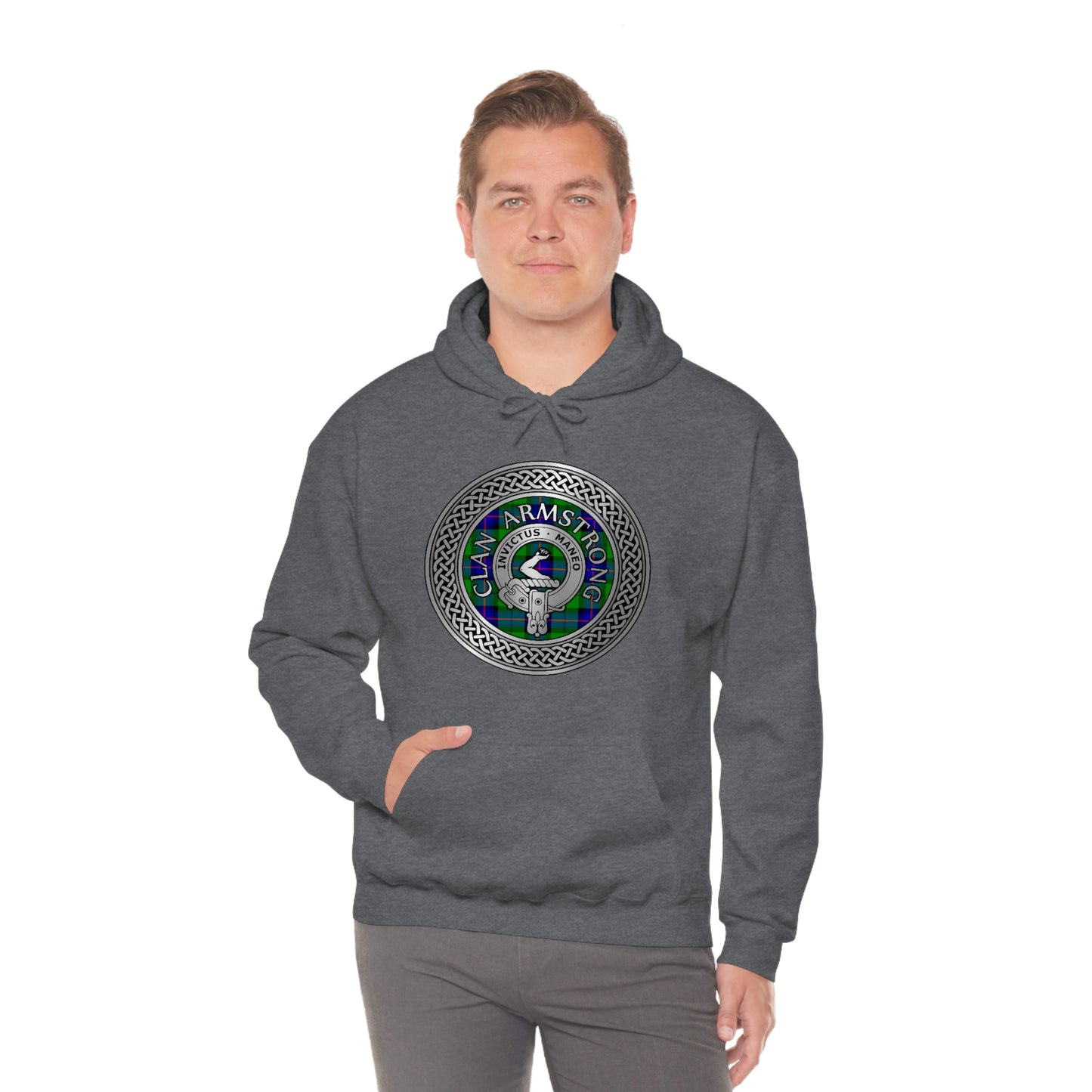 Clan Armstrong Crest & Tartan Unisex Heavy Blend™ Hooded Sweatshirt