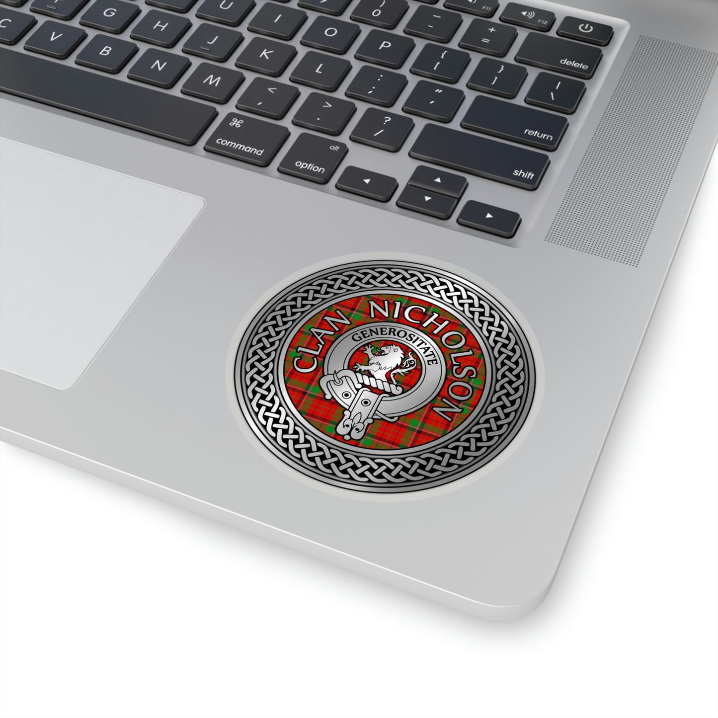 Clan Nicholson Crest & Tartan Knot Kiss-Cut Stickers