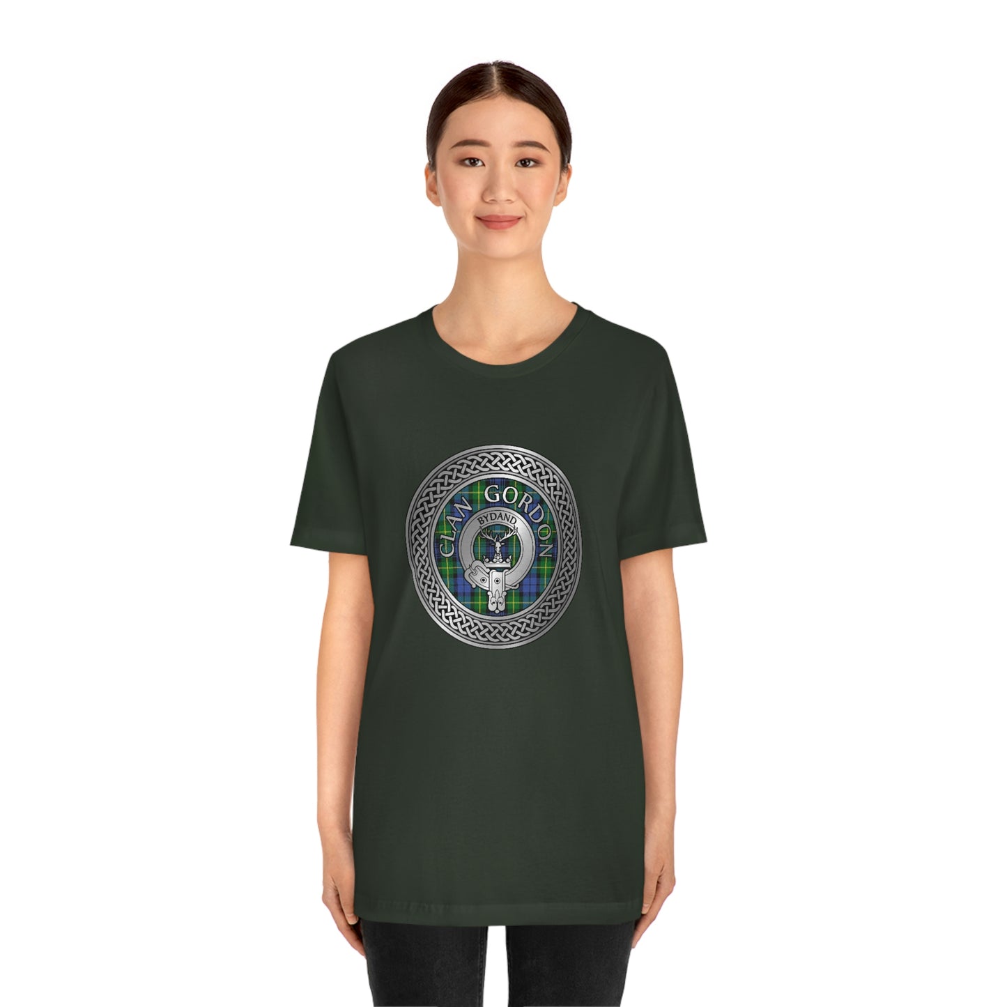 Clan Gordon Crest & Tartan Knot T-Shirt