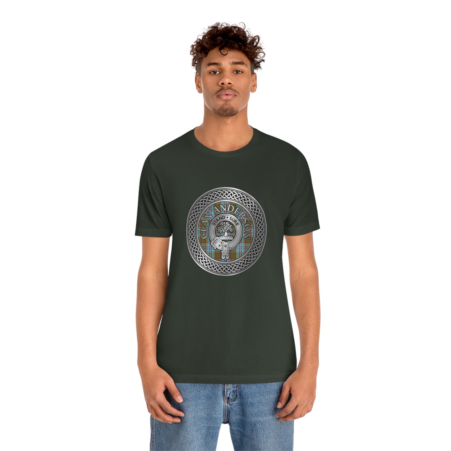 Clan Anderson Crest & Tartan Knot T-Shirt