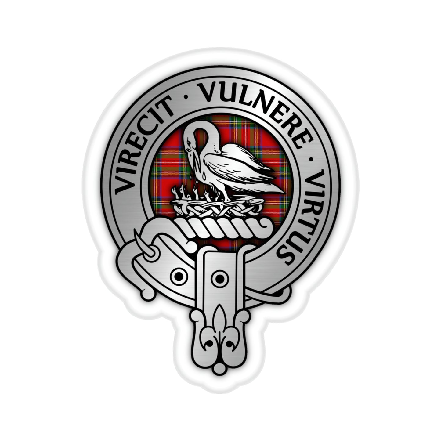 Clan Stewart Crest & Tartan Kiss-Cut Stickers