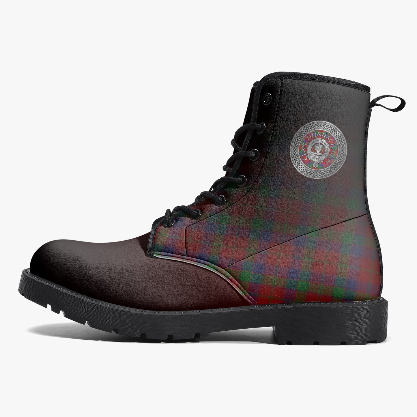 Clan Donnachaidh Crest & Tartan Leather Boots