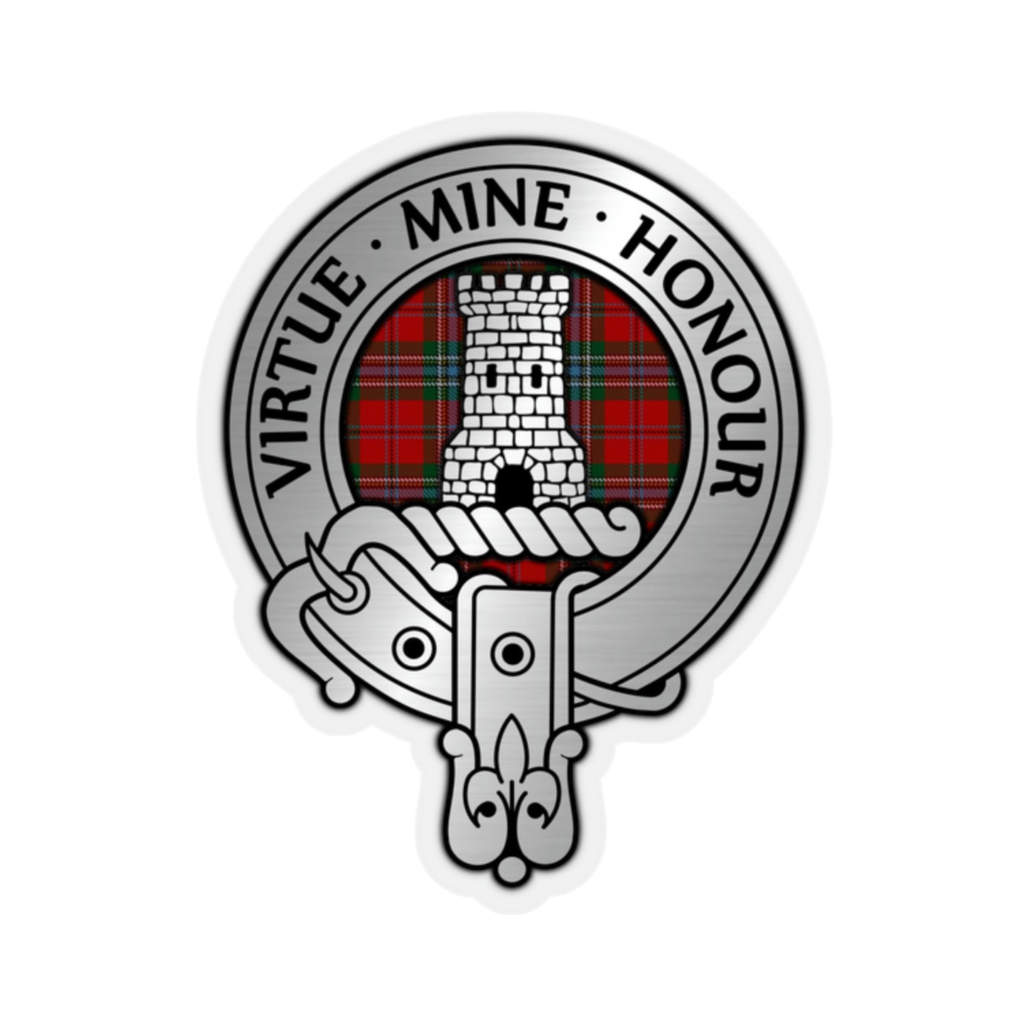 Clan MacLean Crest & Tartan Kiss-Cut Stickers