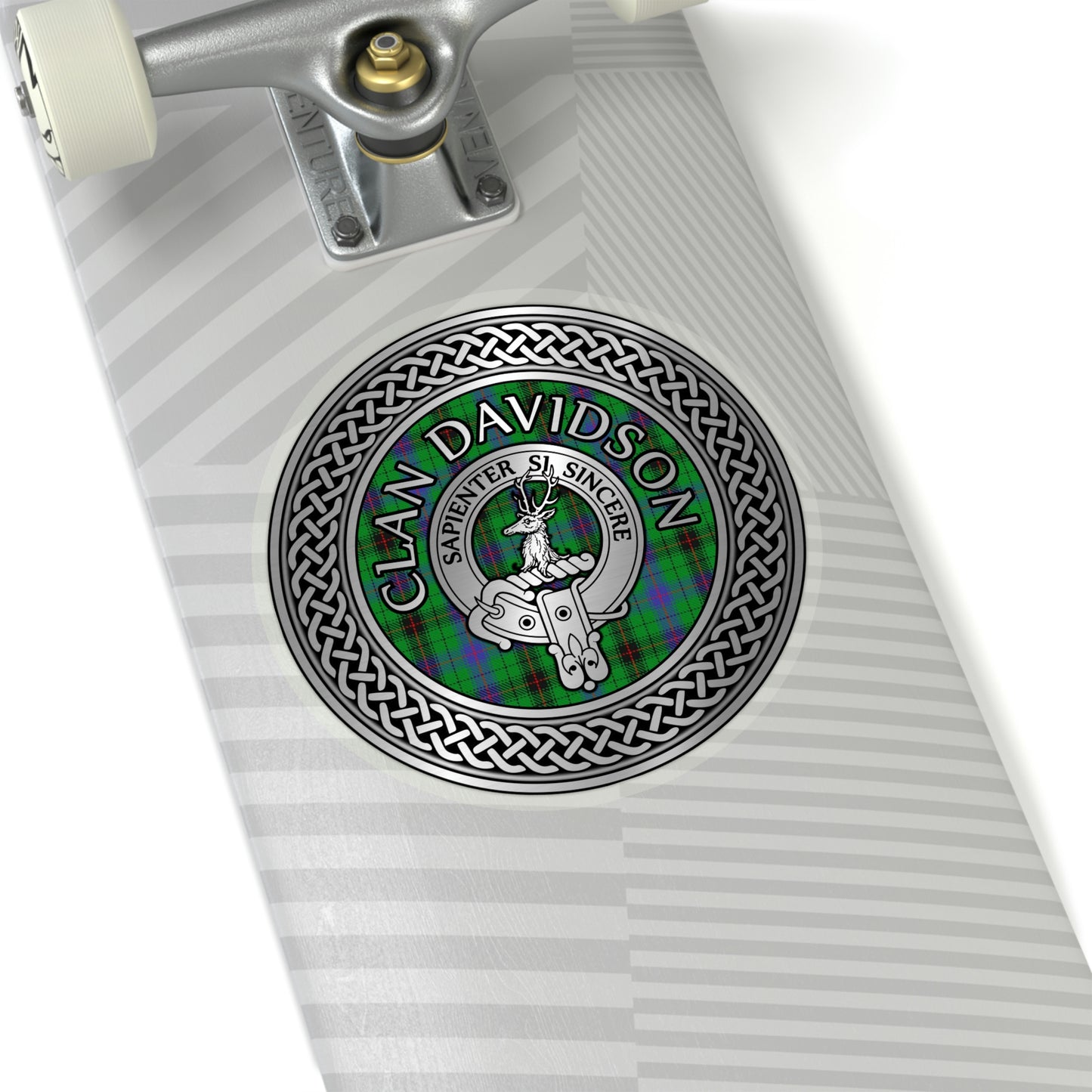 Clan Davidson Crest & Tartan Knot Kiss-Cut Stickers