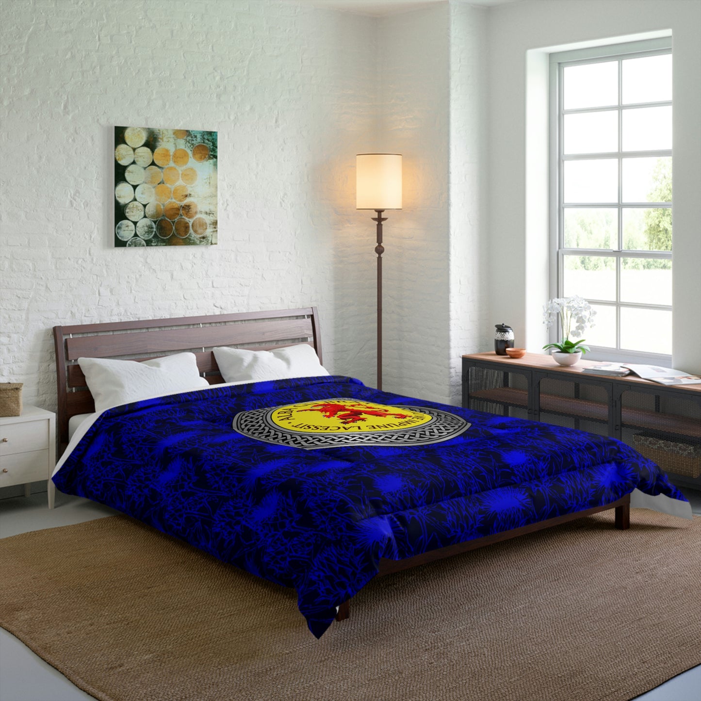 Alba Gu Brath Lion Rampant Knot & Thistle Comforter