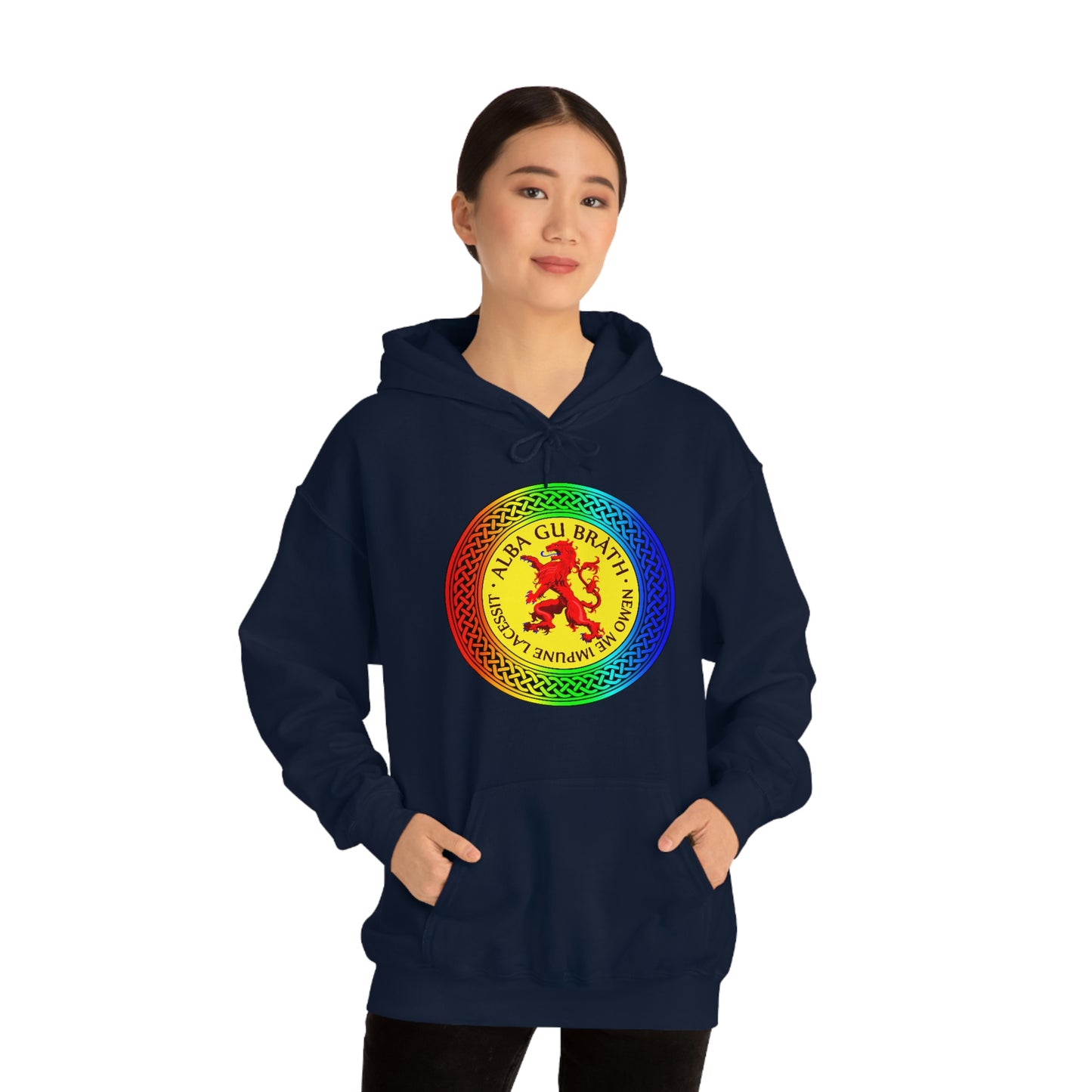 Alba Gu Brath Lion Rampant Rainbow Knot Unisex Heavy Blend™ Hooded Sweatshirt