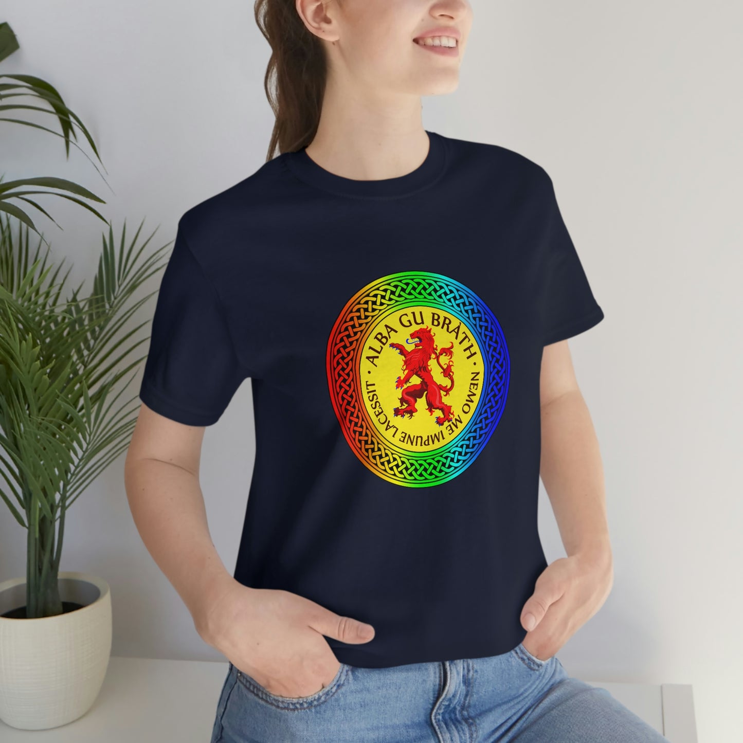 Alba Gu Brath Lion Rampant Rainbow Knot T-Shirt