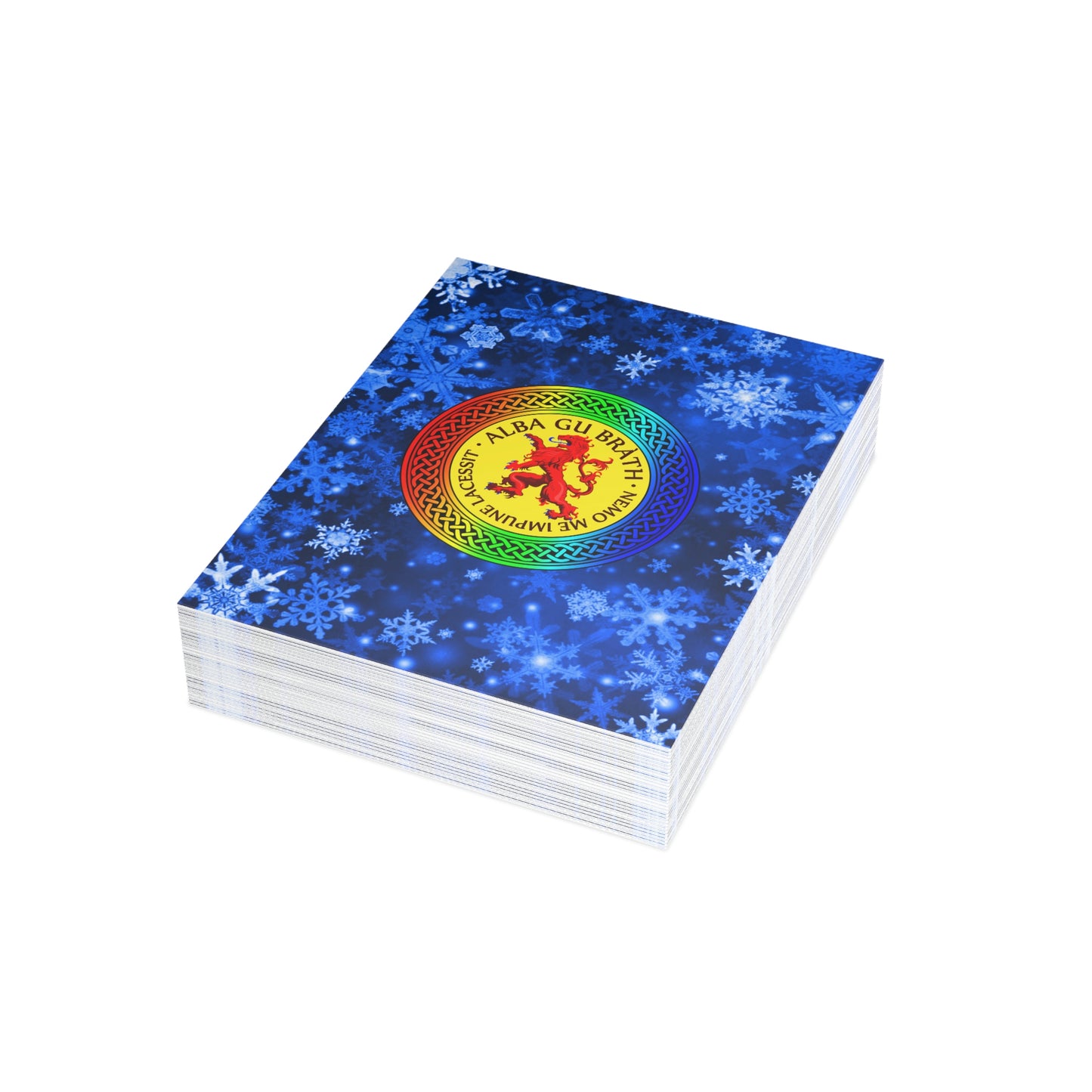 Alba Gu Brath Lion Rampant Rainbow Knot Greeting Cards (1, 10, 30, and 50pcs)