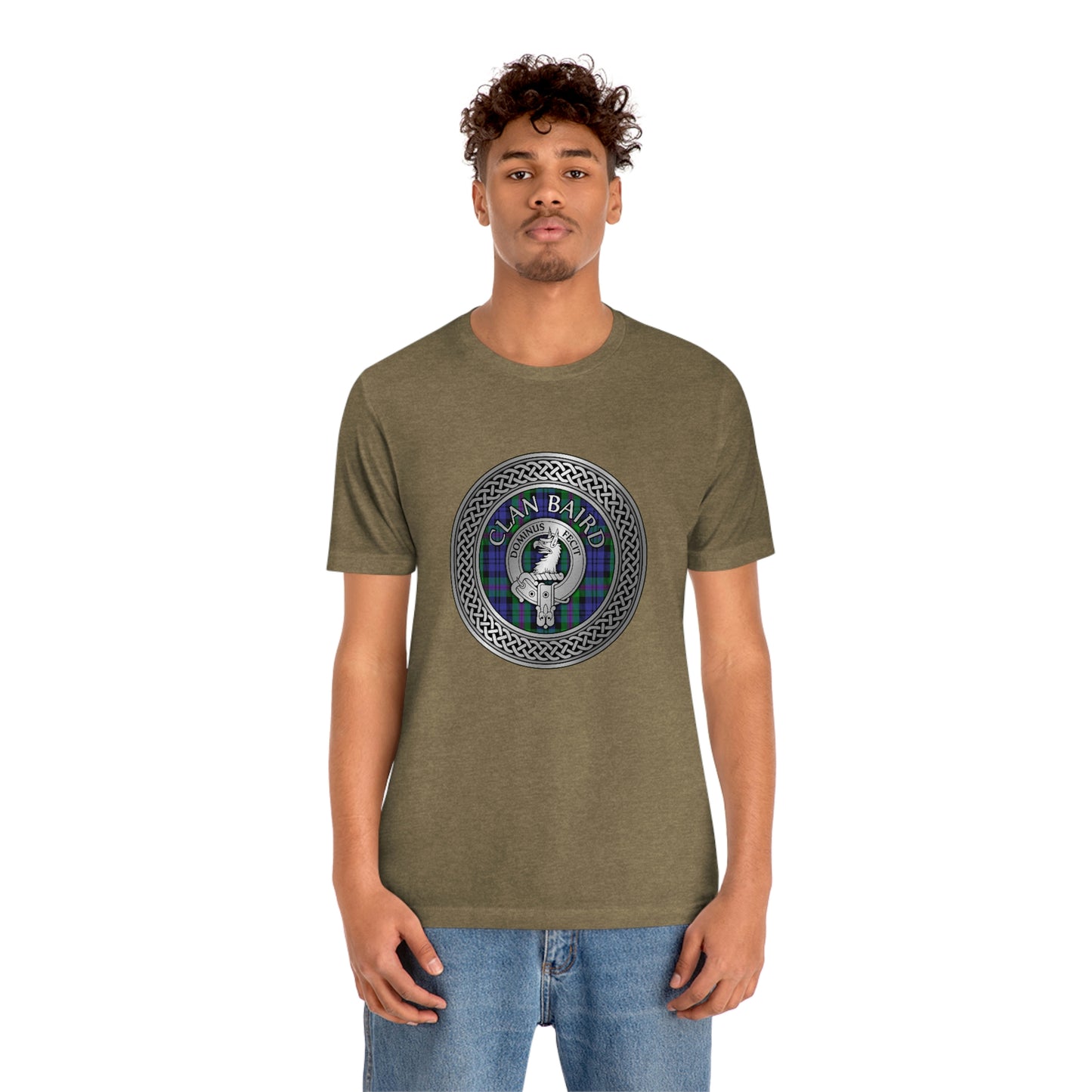 Clan Baird Crest & Tartan Knot T-Shirt