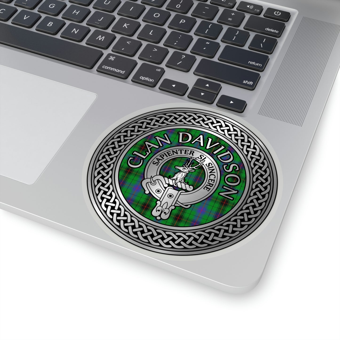 Clan Davidson Crest & Tartan Knot Kiss-Cut Stickers