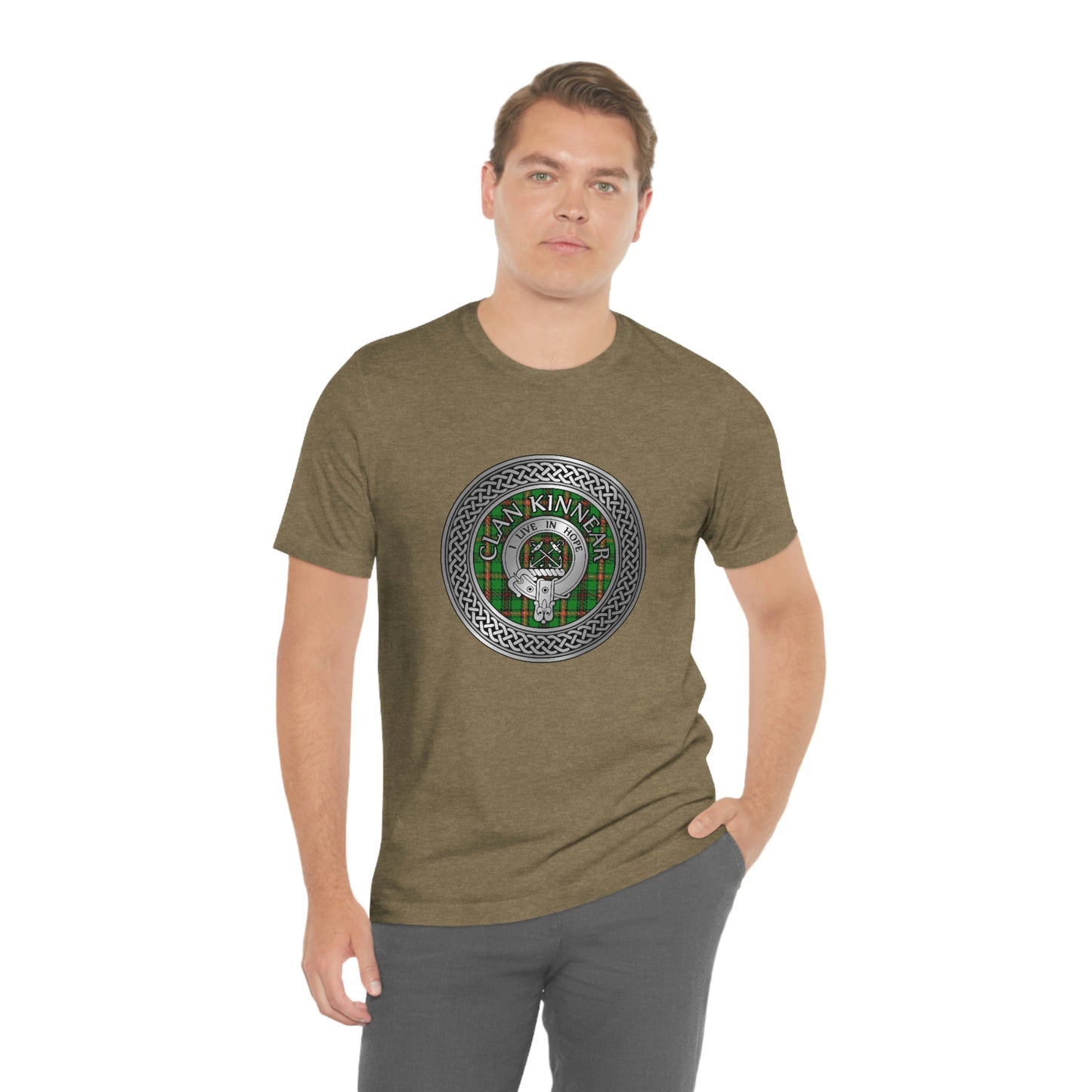 Clan Kinnear Crest & Tartan Knot T-Shirt