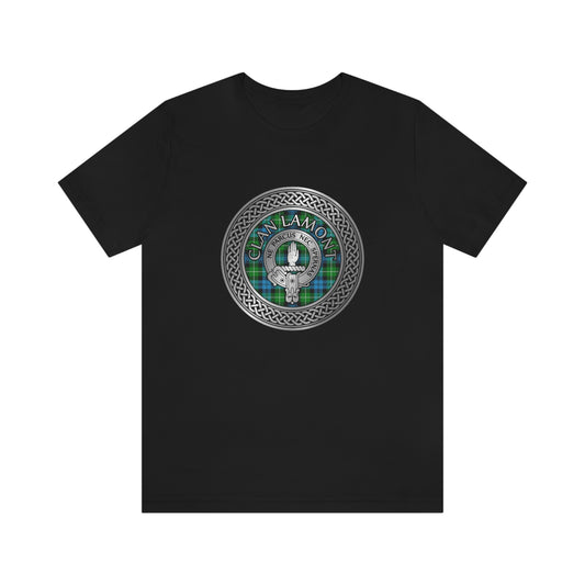 Clan Lamont Crest & Tartan Knot T-Shirt