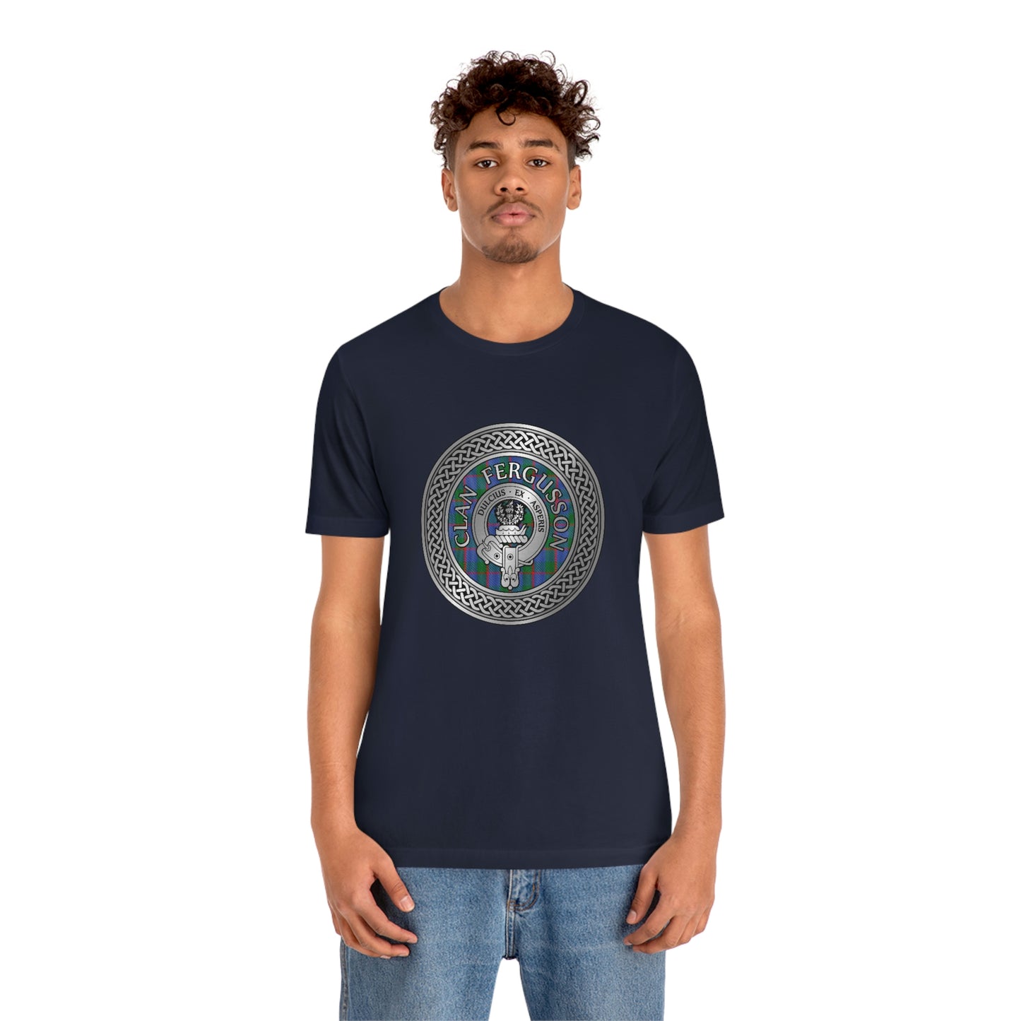 Clan Fergusson Crest & Tartan Knot T-Shirt