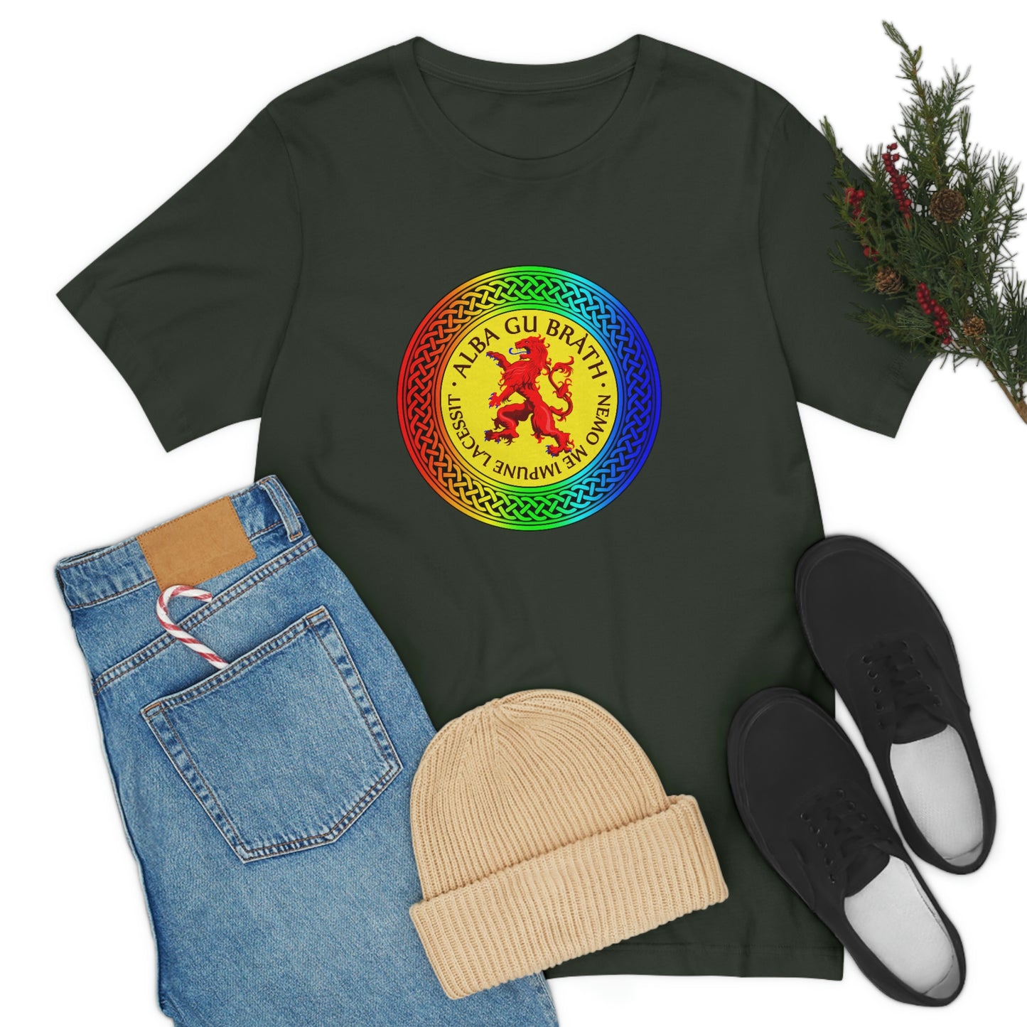 Alba Gu Brath Lion Rampant Rainbow Knot T-Shirt