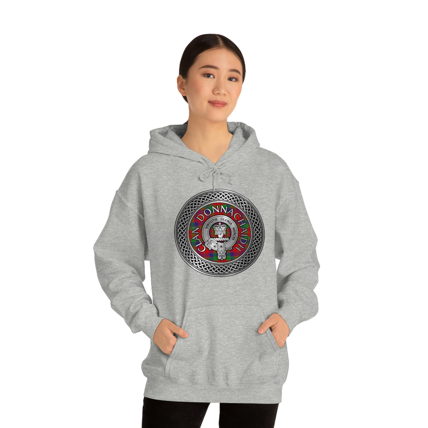 Clan Donnachaidh (Robertson) Crest & Tartan Unisex Heavy Blend™ Hooded Sweatshirt