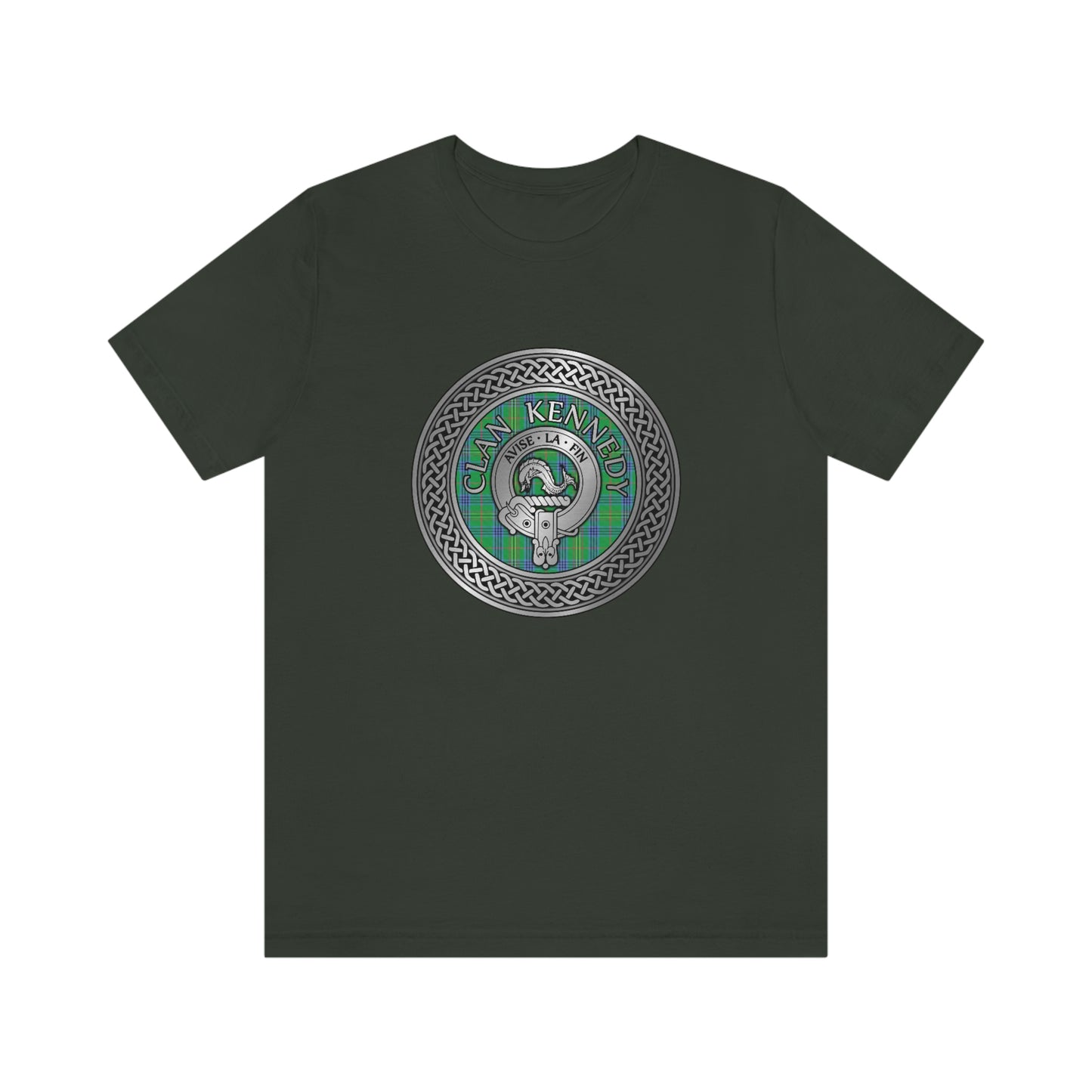 Clan Kennedy Crest & Tartan Knot T-Shirt